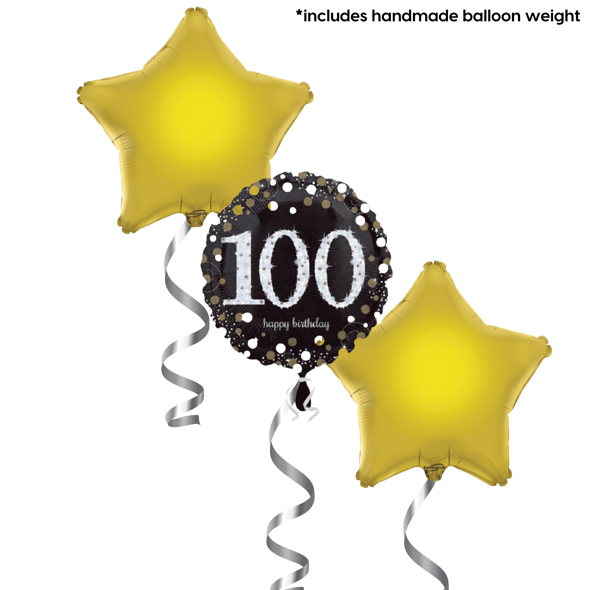 100th Birthday - Black Sparkle Balloon | The Party Hut