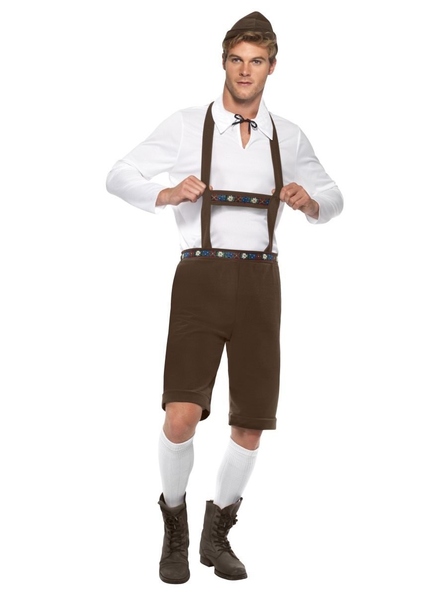 Bavarian Man Costume, Brown | The Party Hut