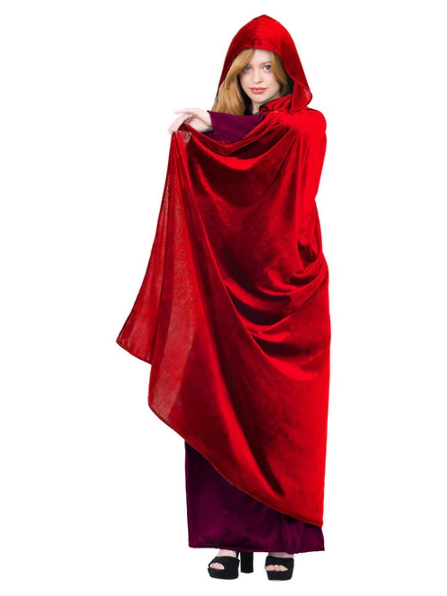 Deluxe Cloak, Garnet Red, Adults | The Party Hut