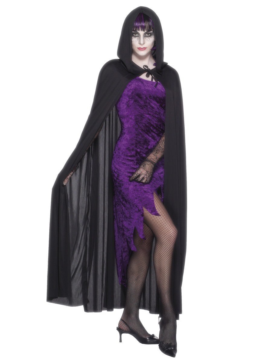 Hooded Vampire Cape, Black | The Party Hut