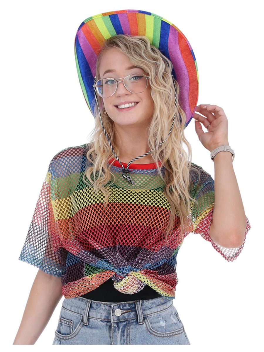Rainbow Mesh Top, Unisex | The Party Hut