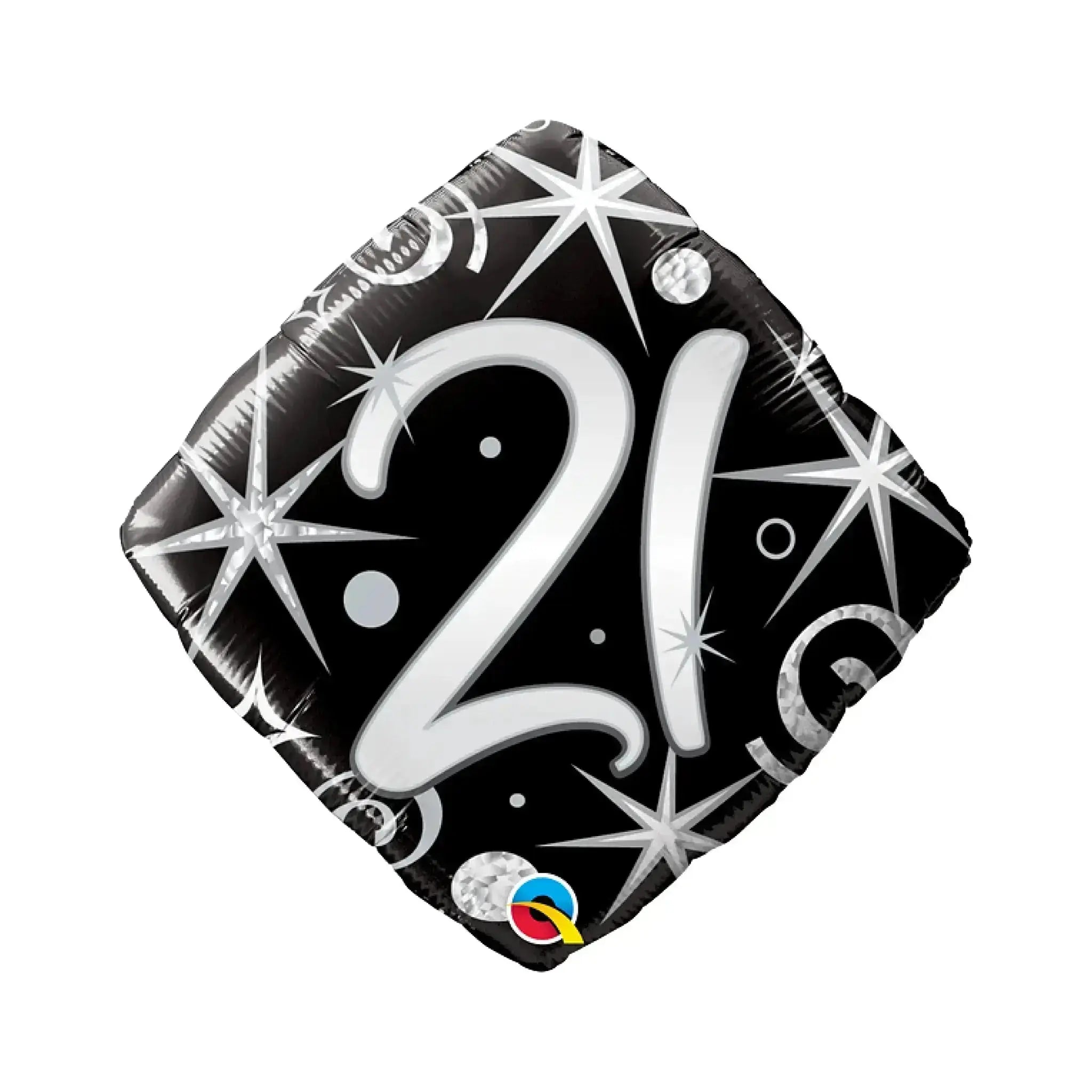 21st Birthday Balloon (Black Sparkle) | The Party Hut