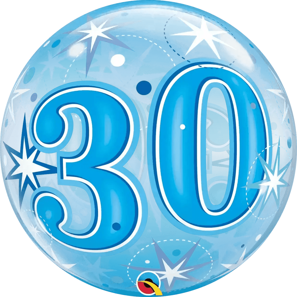30th Birthday Balloon (Blue Sparkle) | The Party Hut