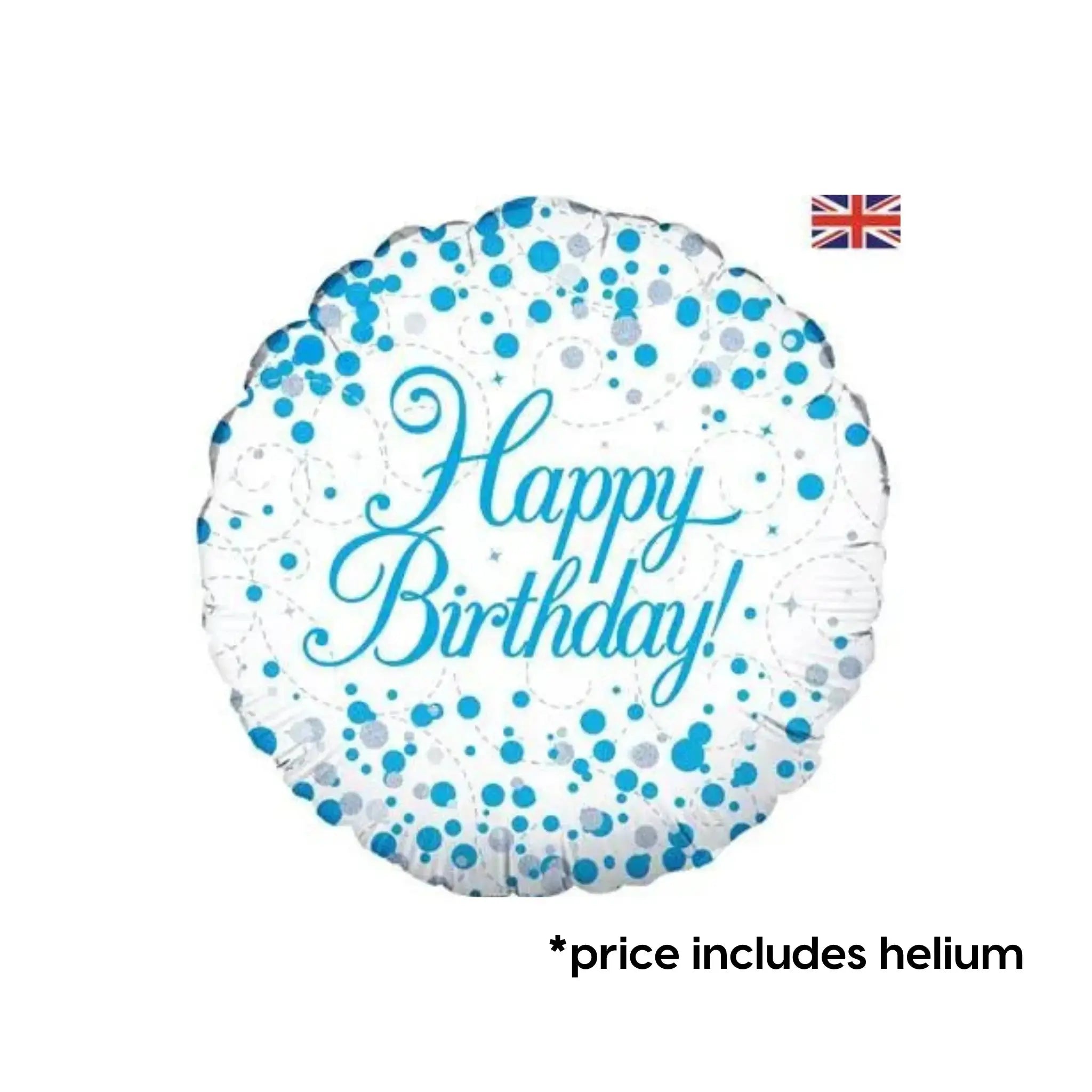 Blue Sparkle - Happy Birthday Balloon | The Party Hut