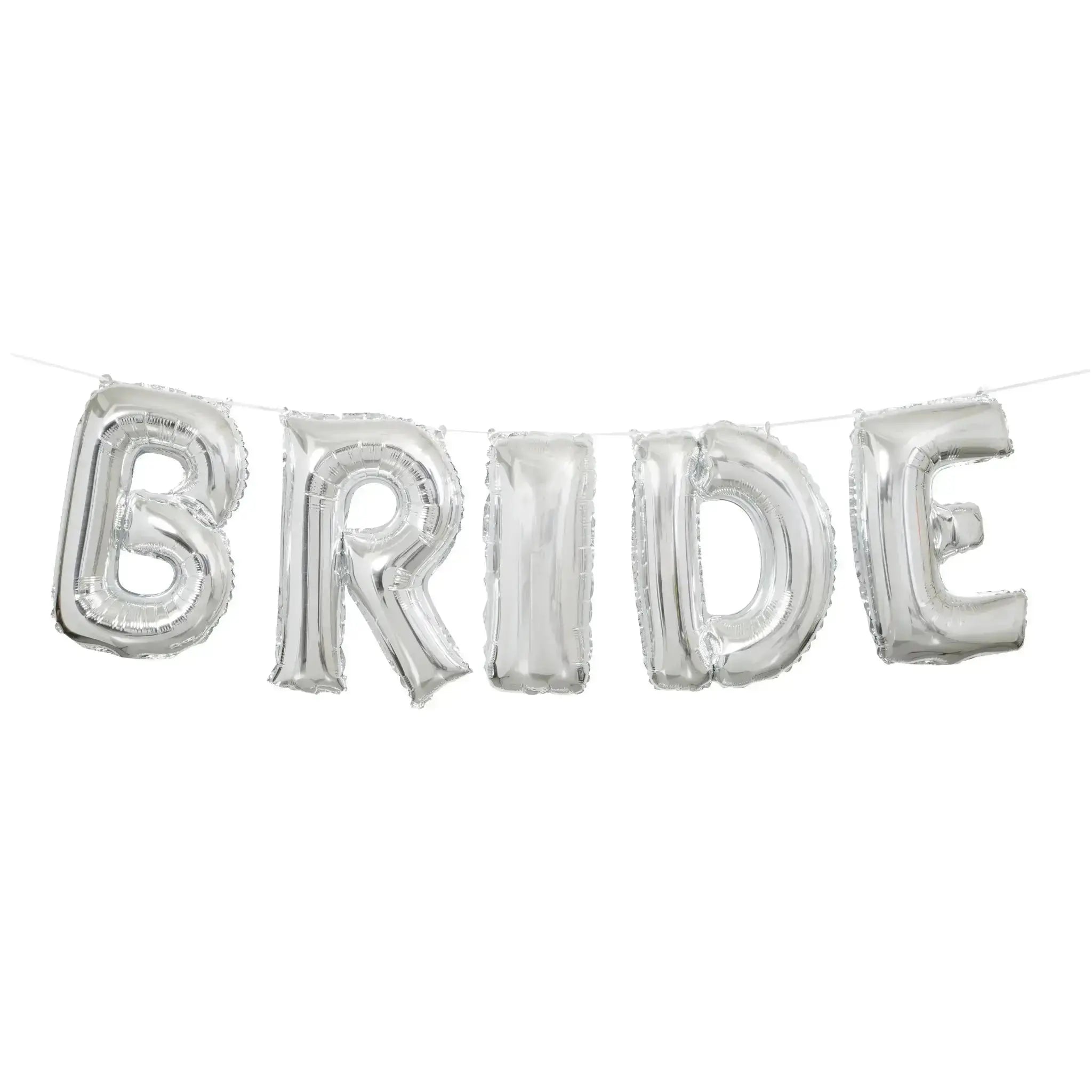 Bride Foil Letters Balloon - Silver | The Party Hut