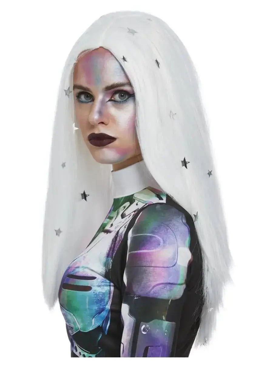 Cosmic Wig (Silver & White) | The Party Hut