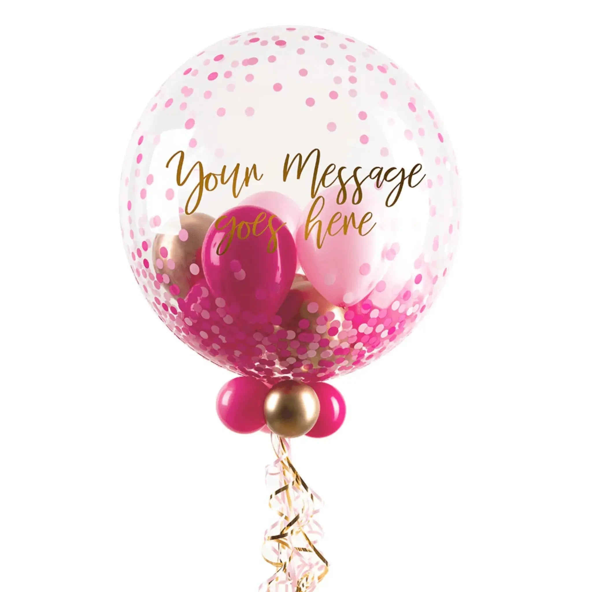 Deco Bubble Balloon - Pink Confetti Dots | The Party Hut