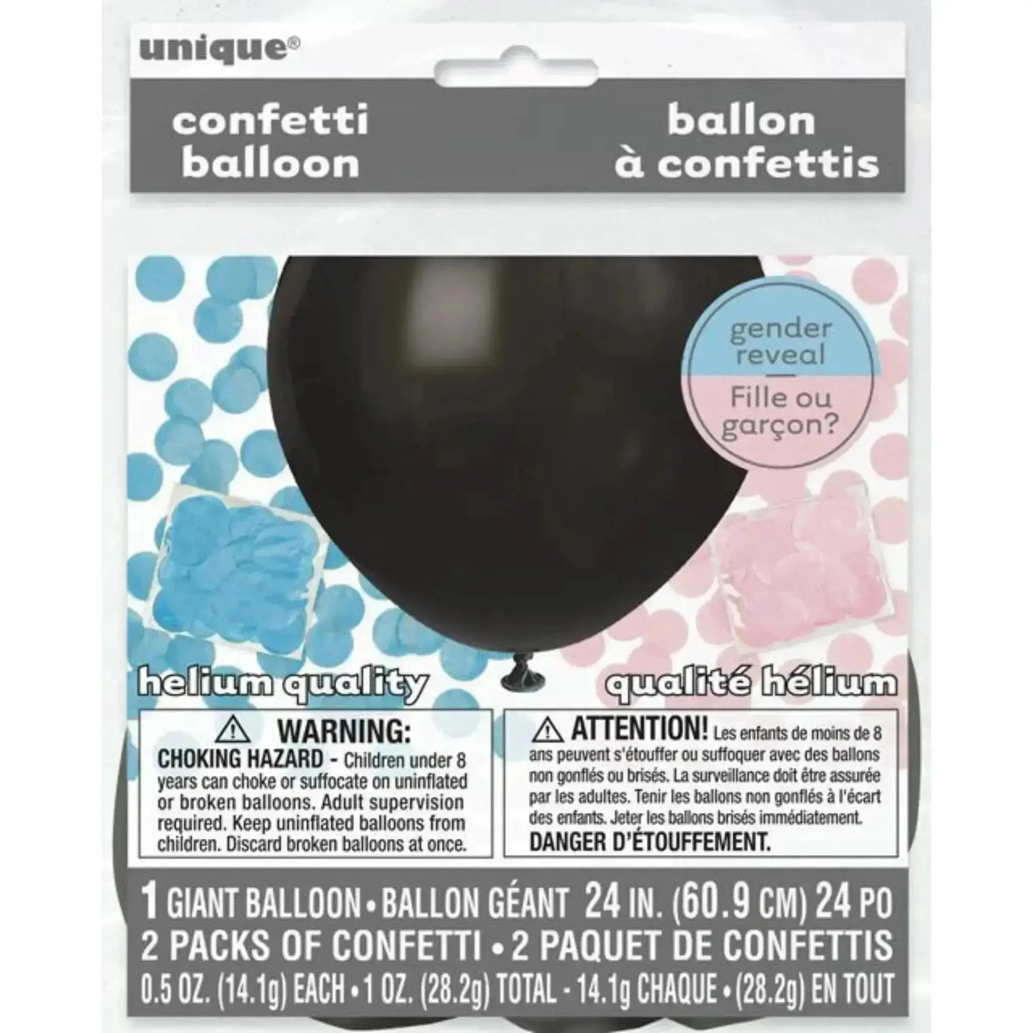 Gender Reveal Balloon - Black | The Party Hut