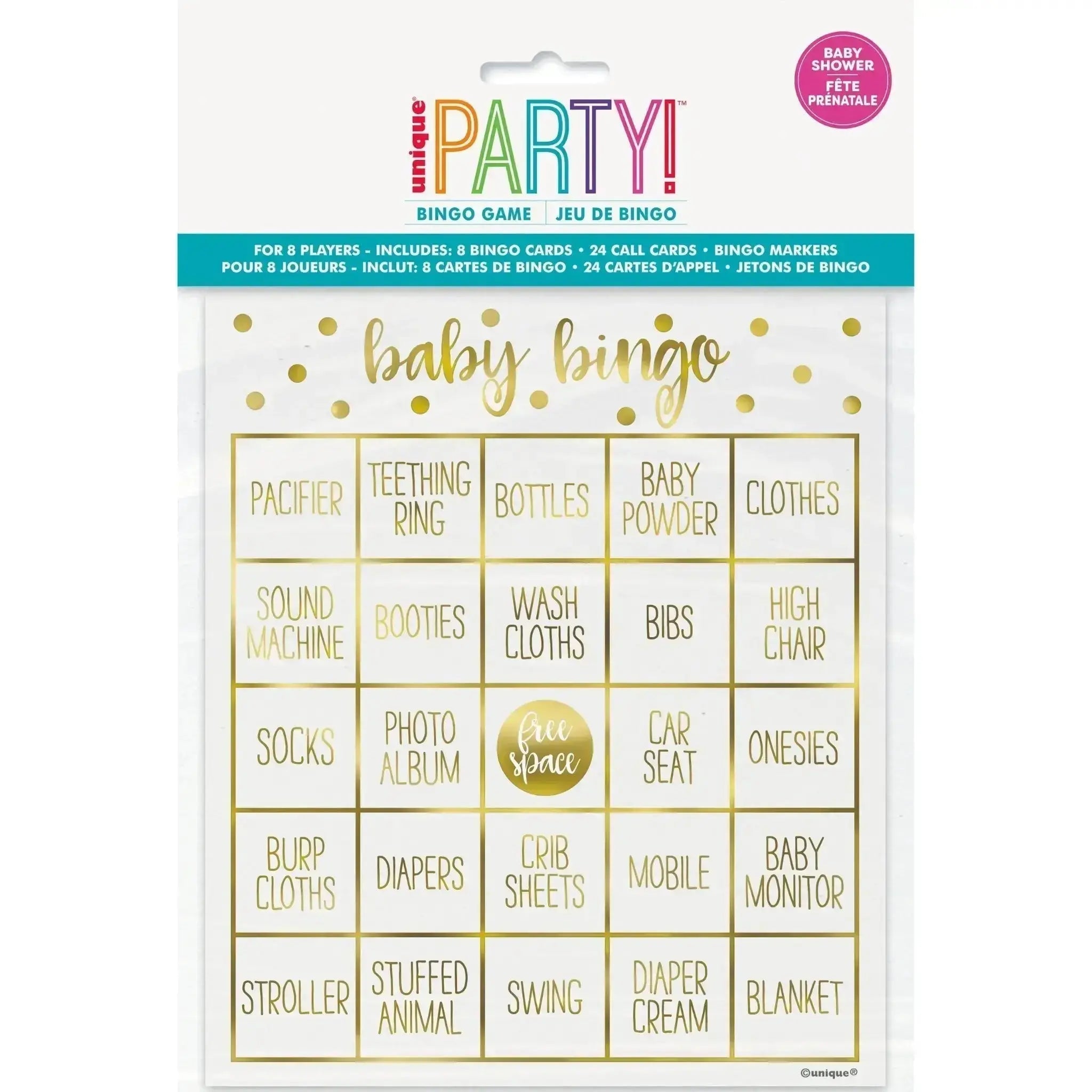 Gender Reveal Hello Baby Bingo Cad Game | The Party Hut