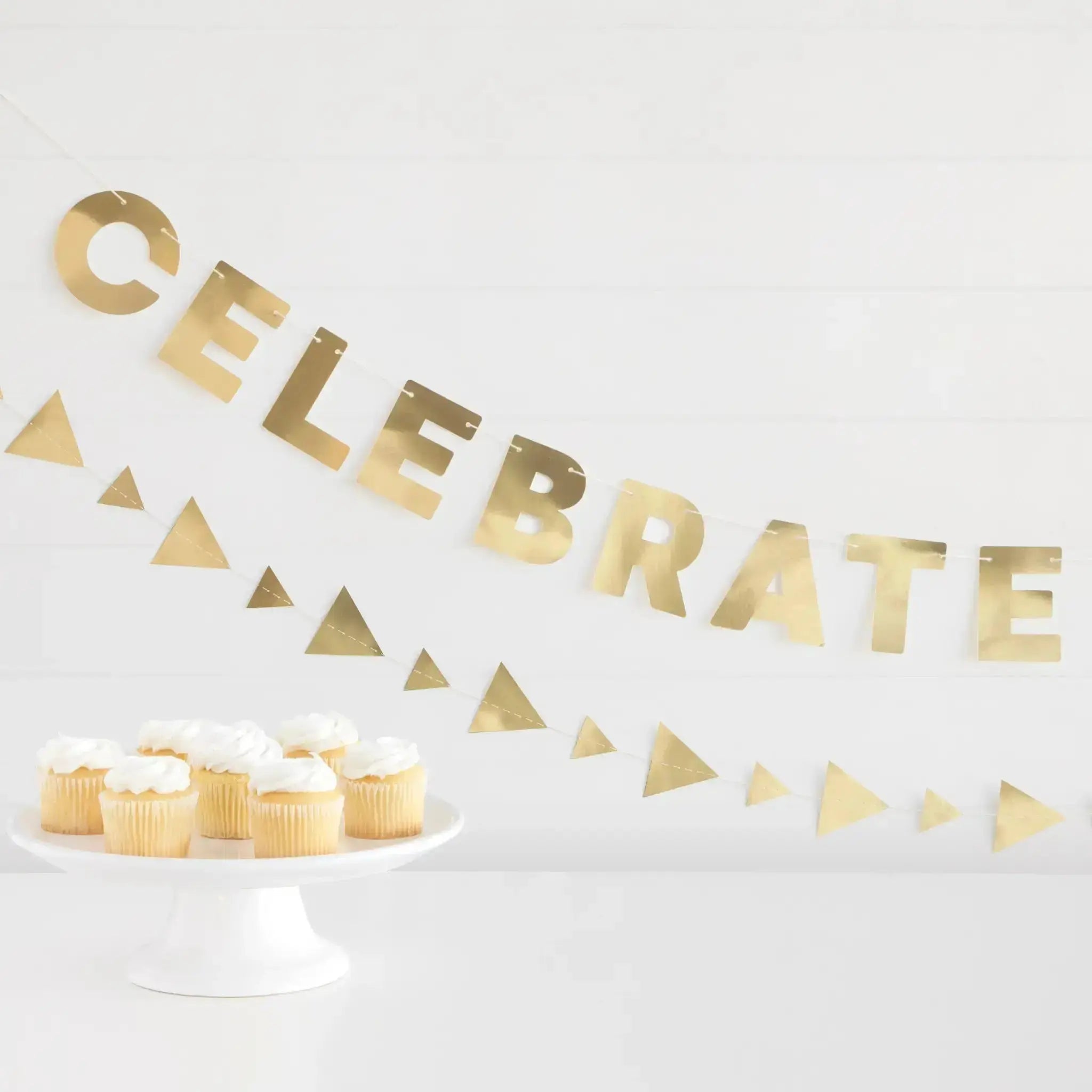 Gold Glitz, Celebrate Banner | The Party Hut