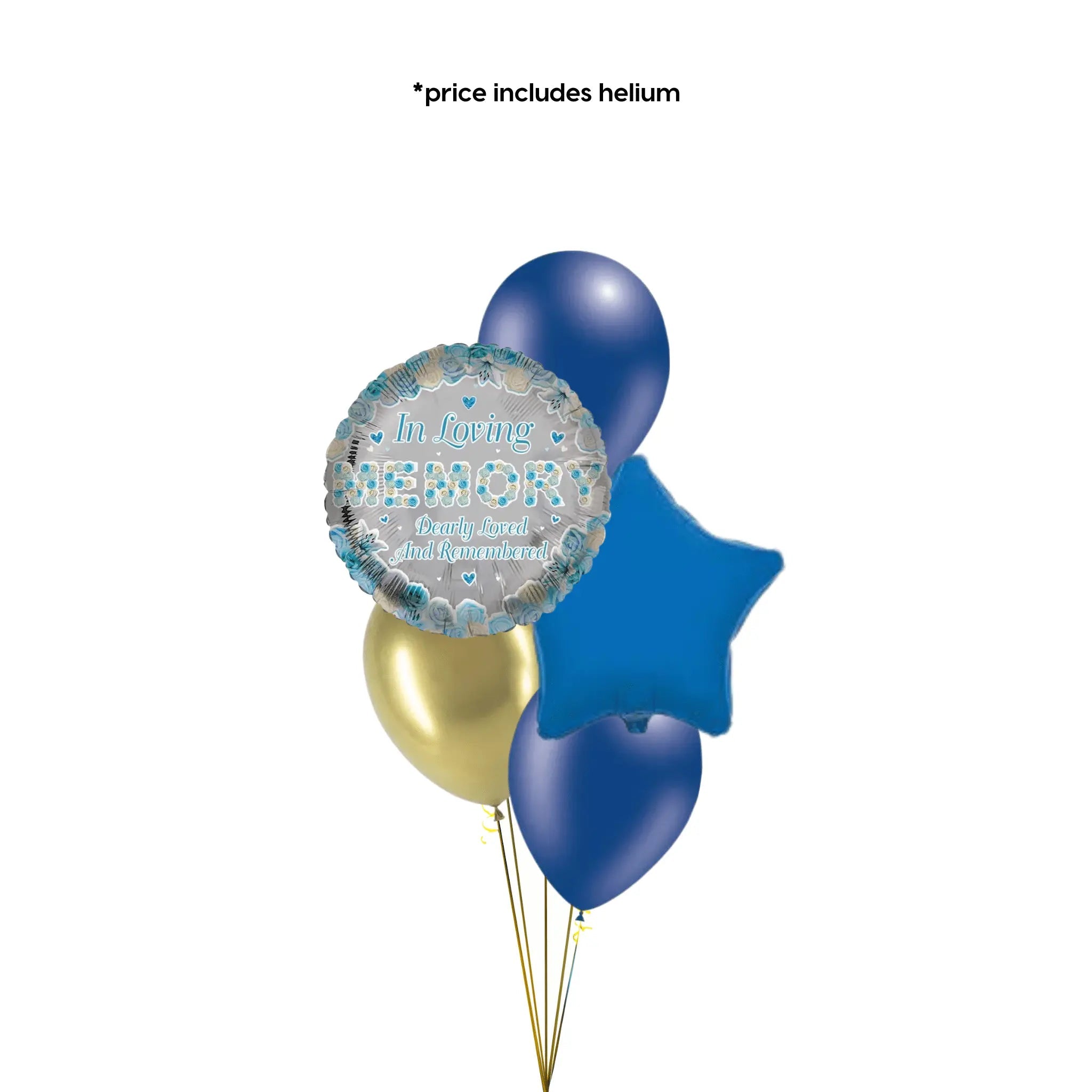 In Memory (Blue) Balloon Bouquet | The Party Hut