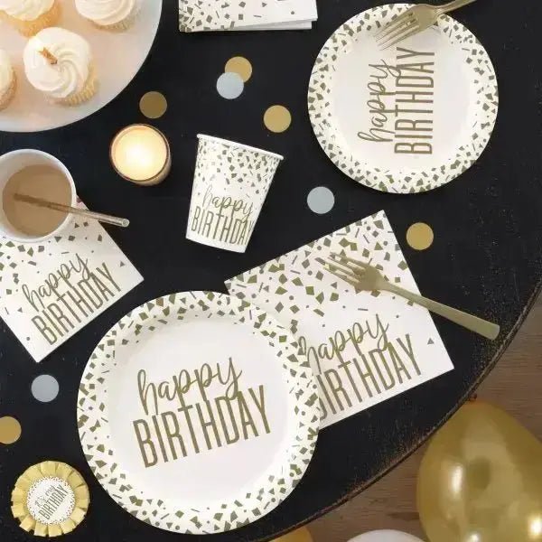 It's My Birthday Badge Gold Confetti | The Party Hut