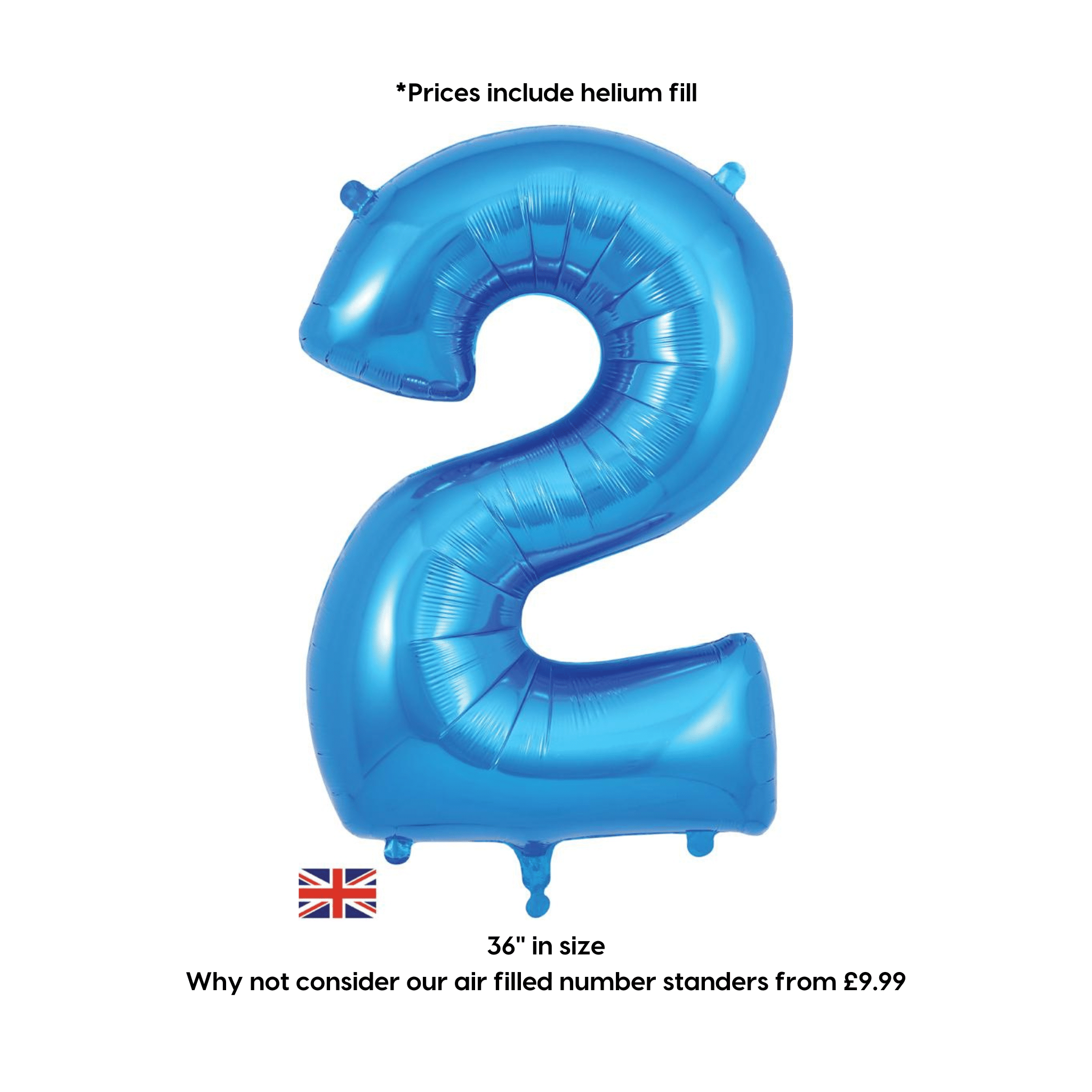 Large Blue Foil Number Balloons | The Party Hut