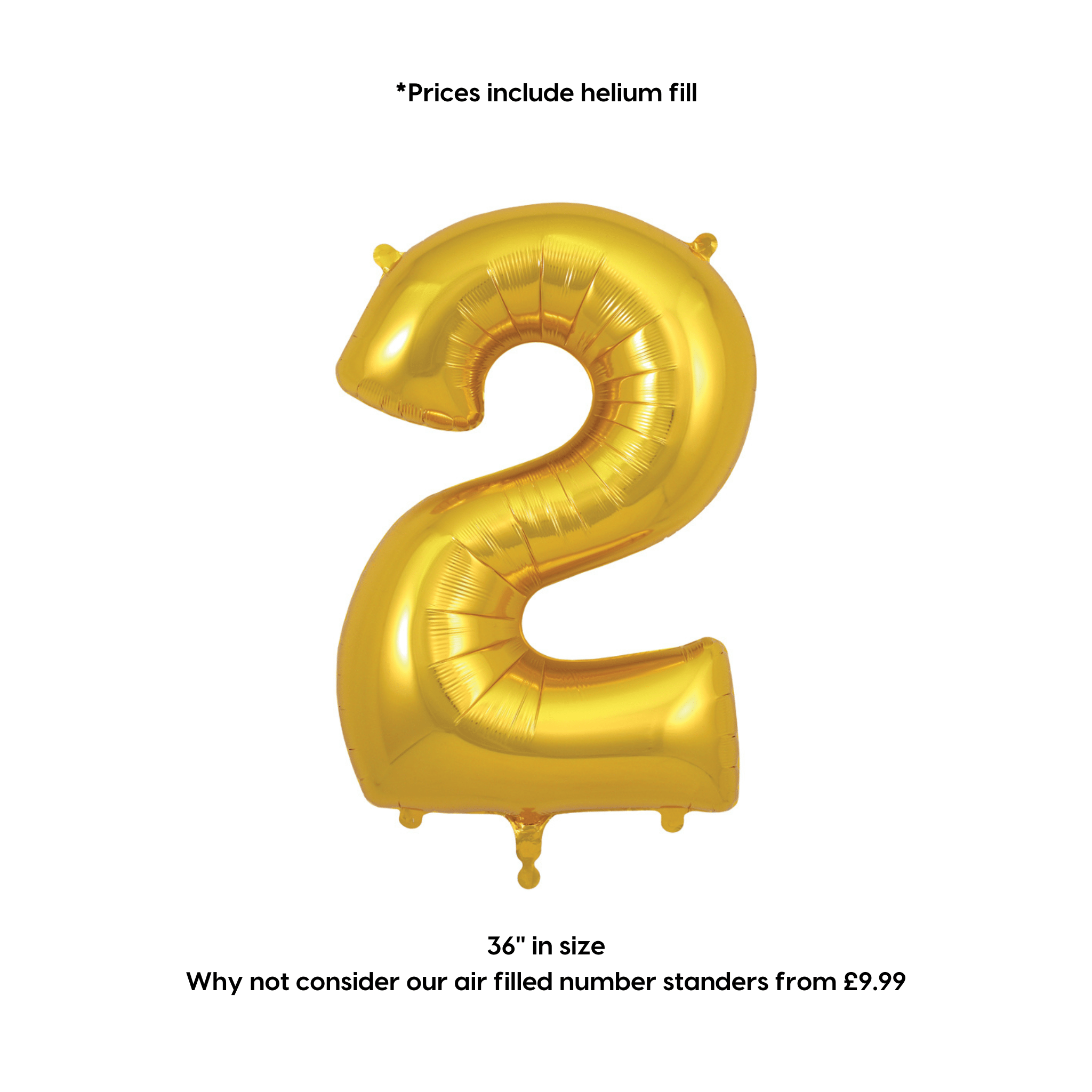 Large Gold Foil Number Balloons | The Party Hut
