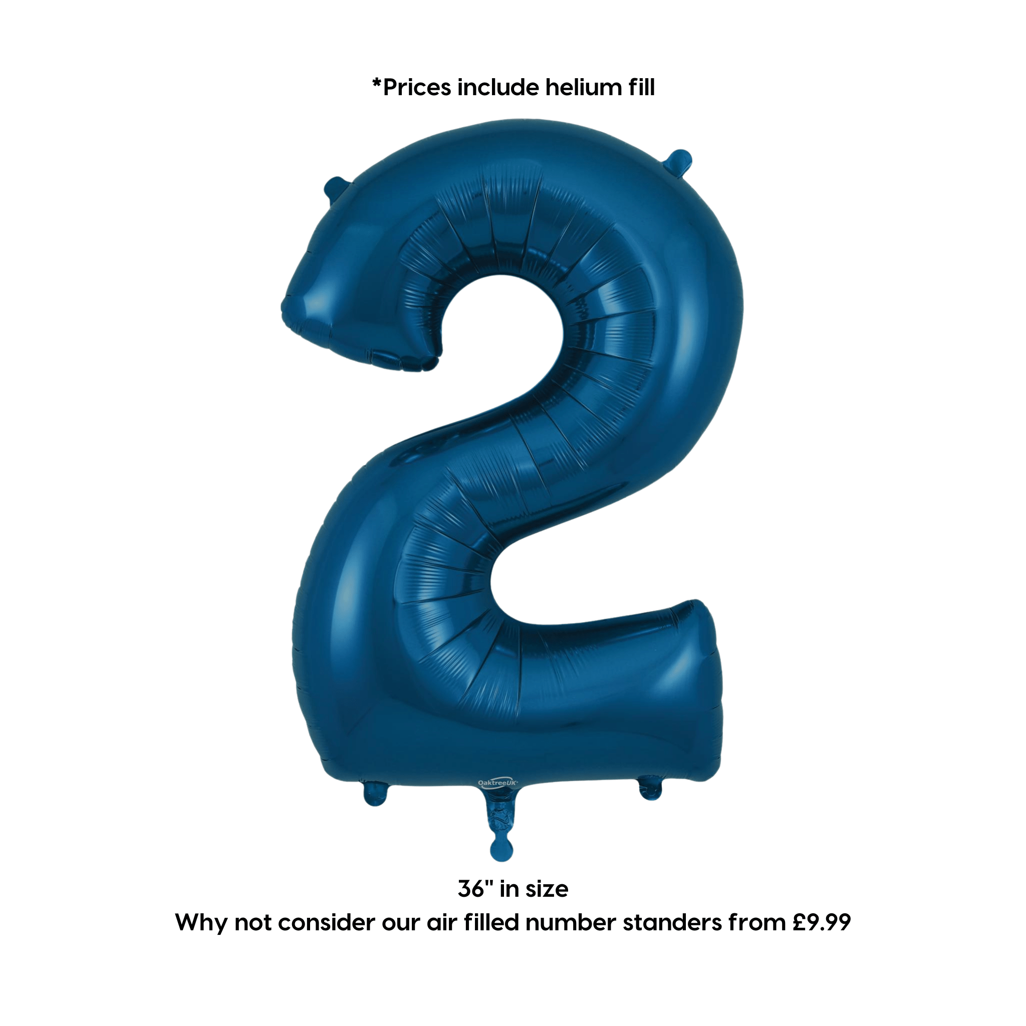 Large Navy Foil Number Balloons | The Party Hut