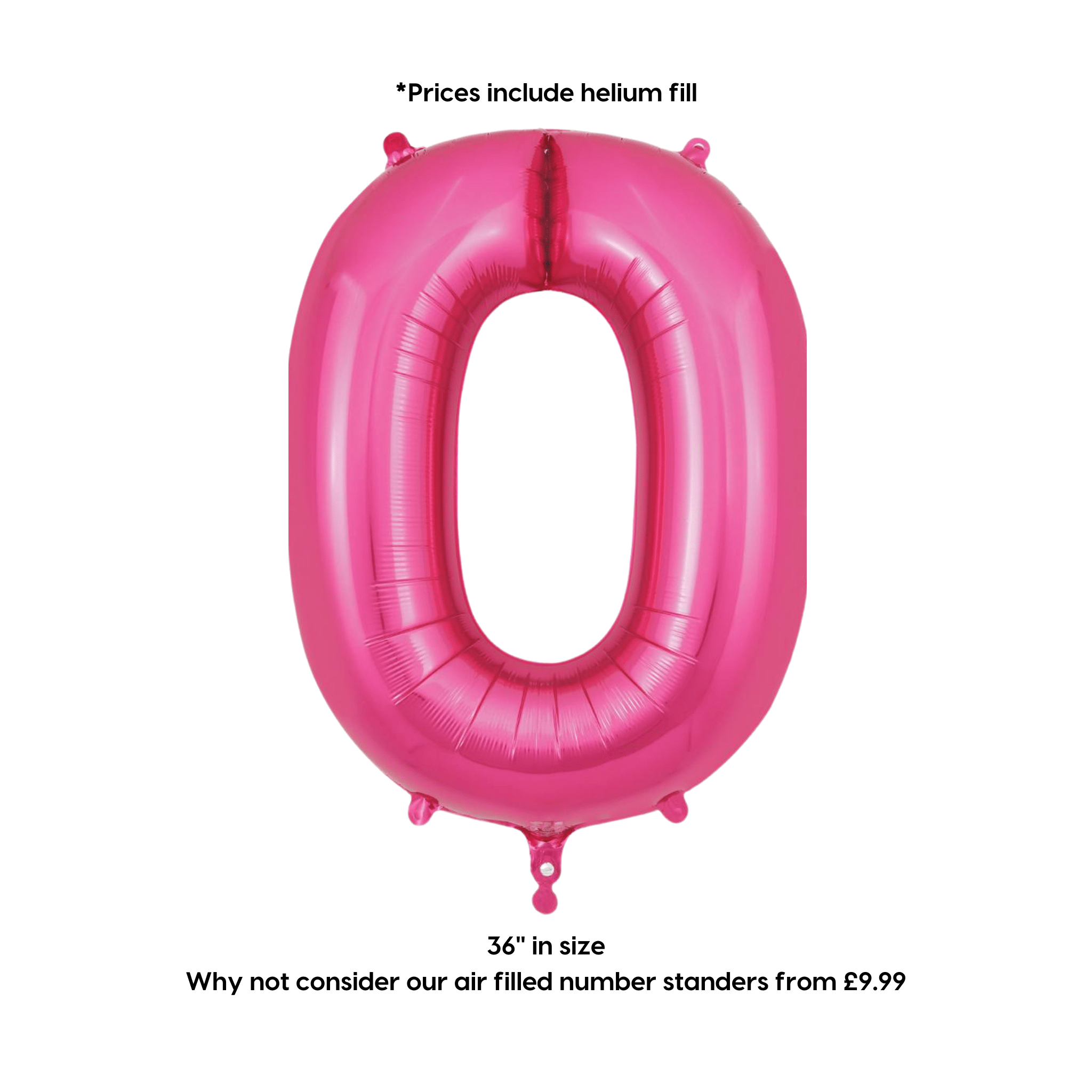 Large Pink Foil Number Balloons | The Party Hut