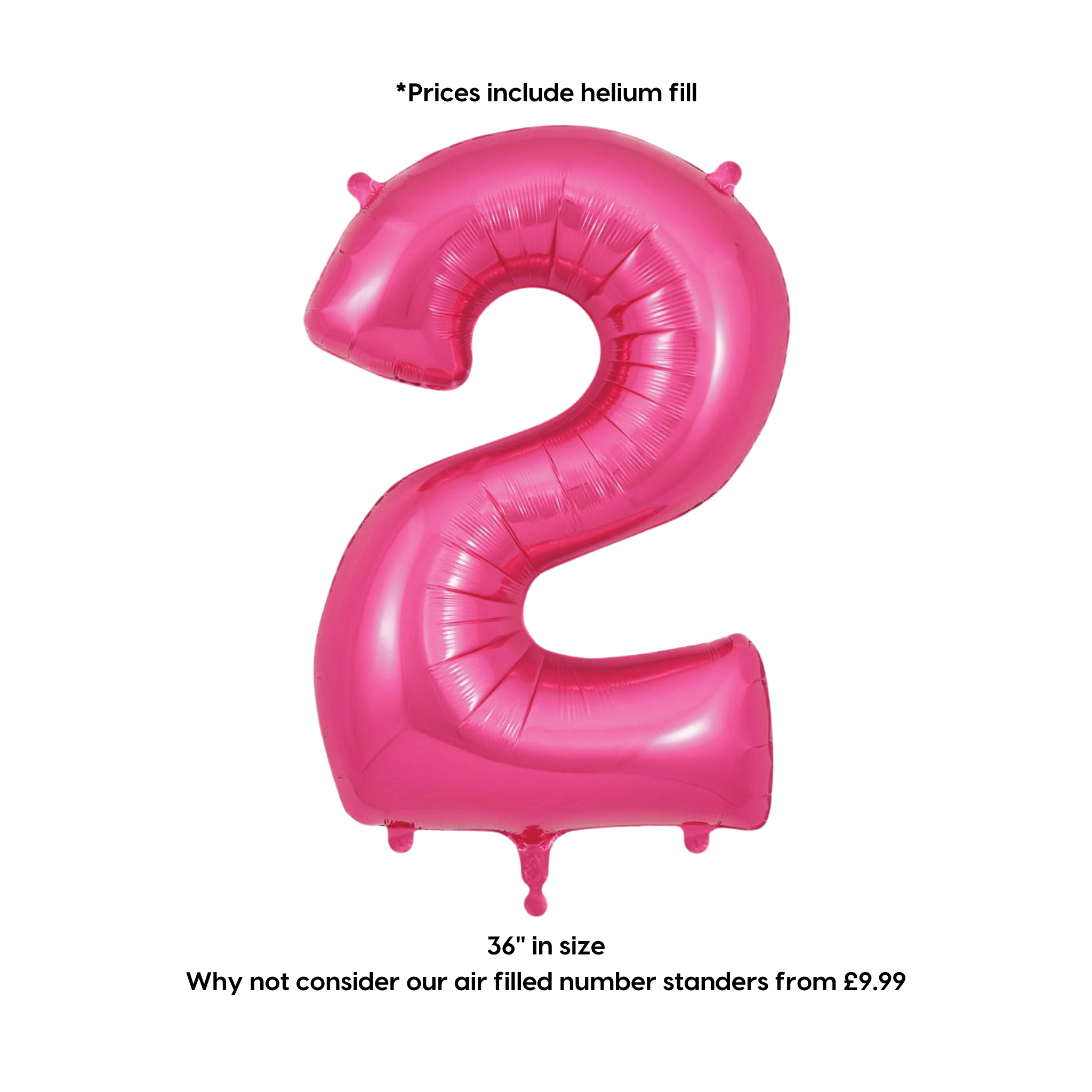 Large Pink Foil Number Balloons | The Party Hut