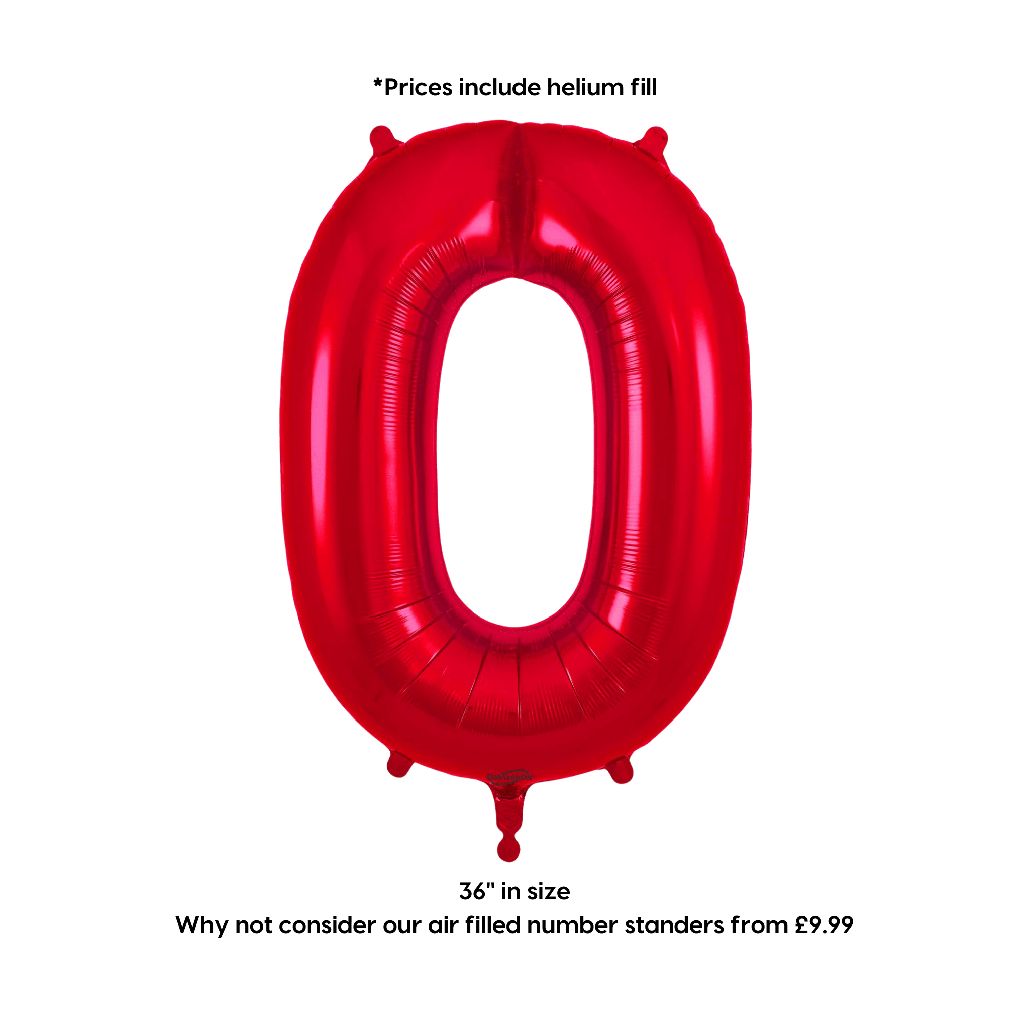 Large Red Foil Number Balloons | The Party Hut