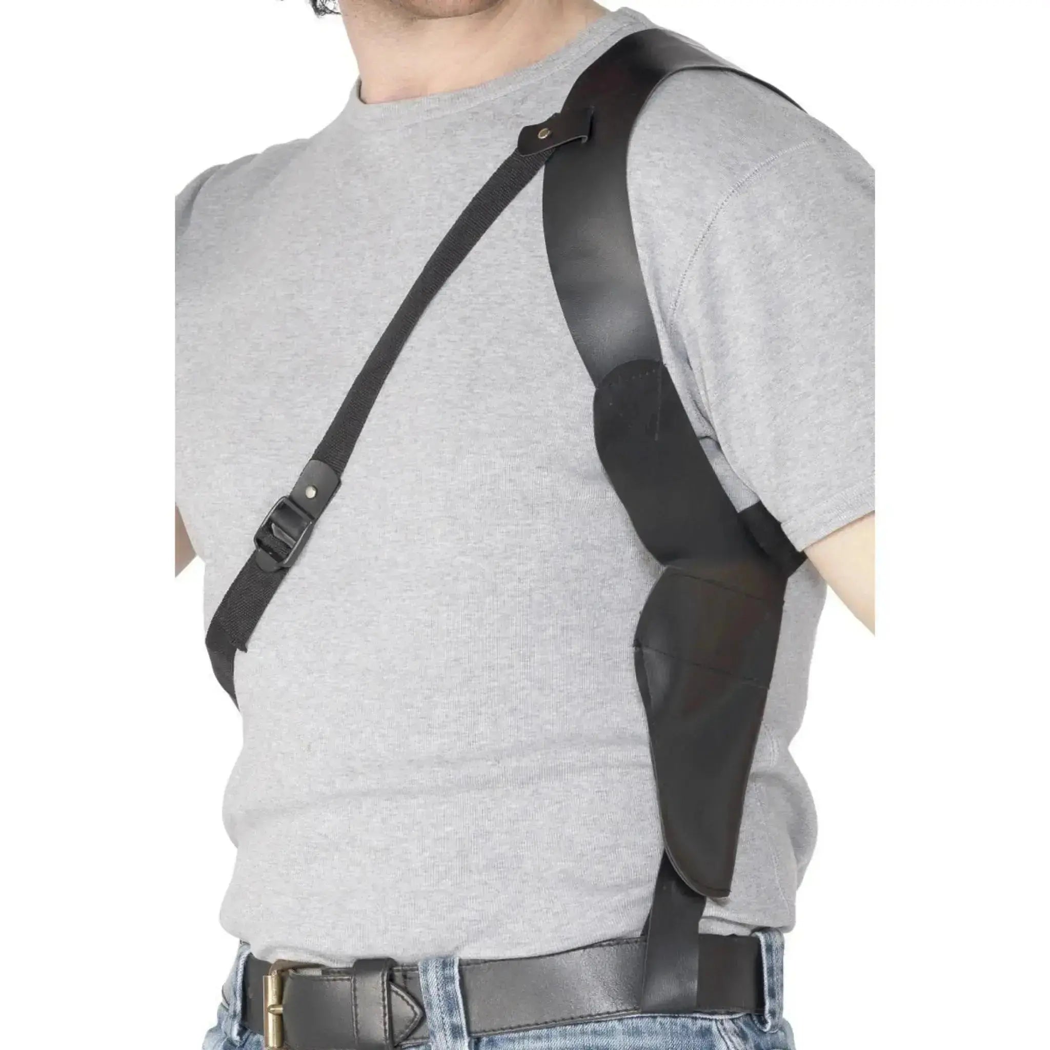 Leather Look Shoulder Holster, Black | The Party Hut