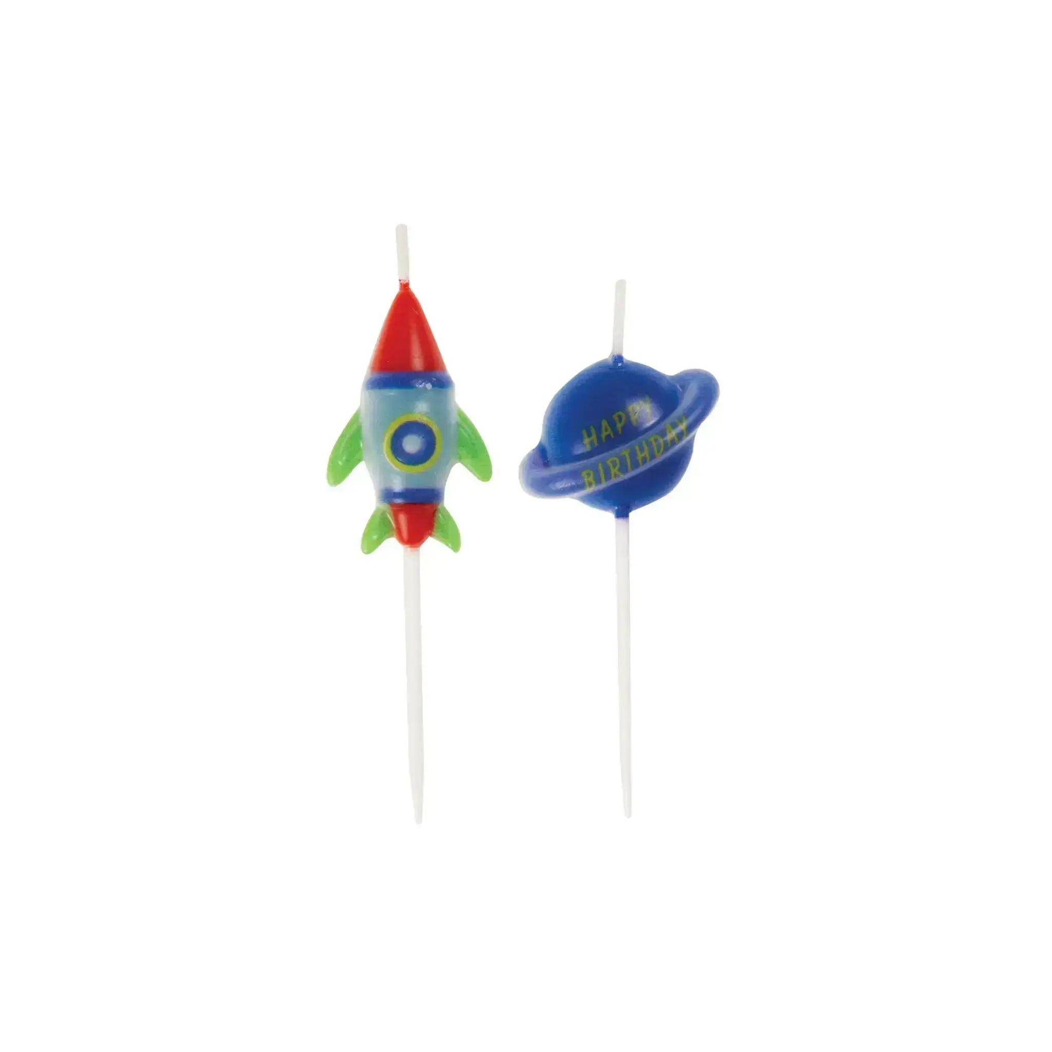 Outer Space Pick Birthday Candles, 6ct | The Party Hut