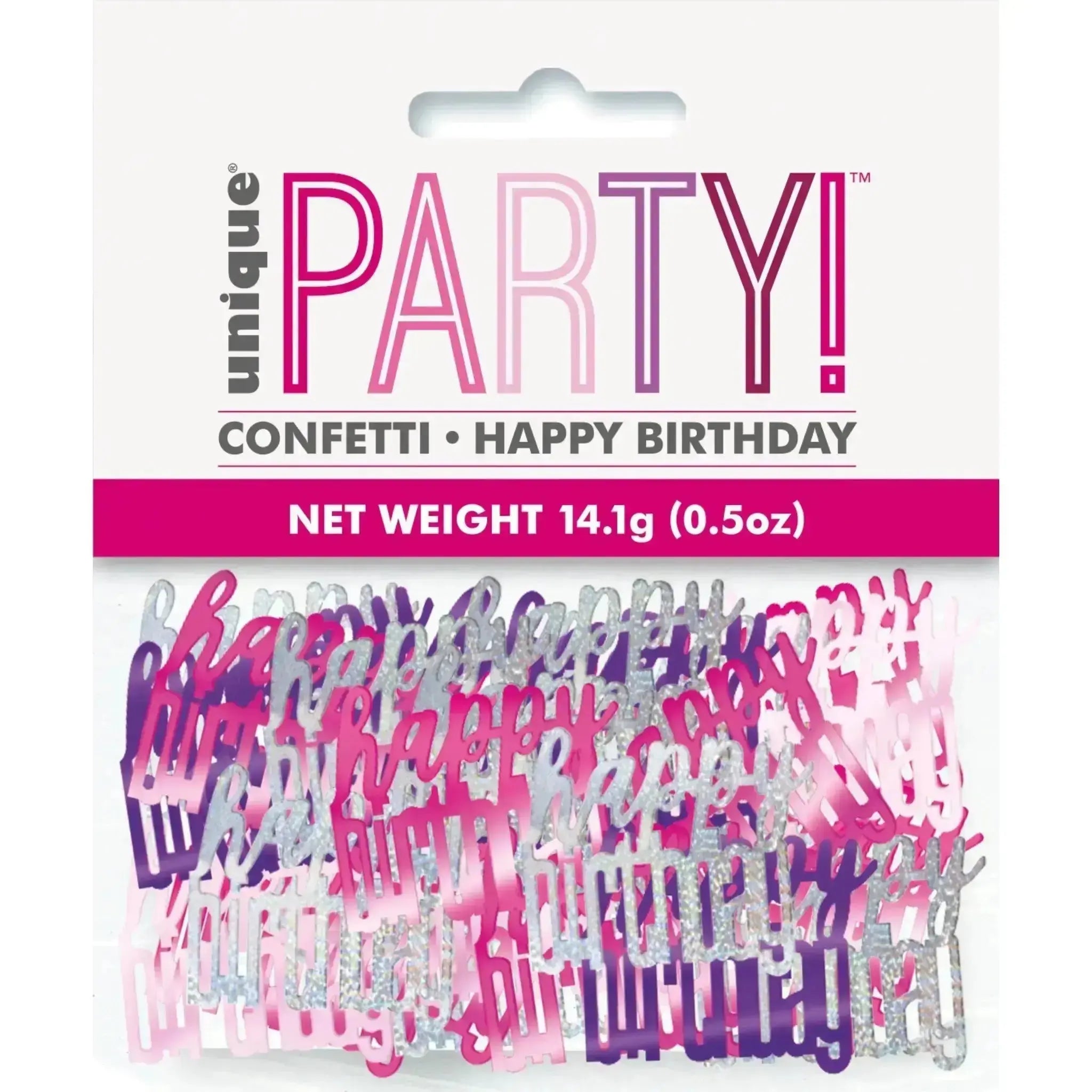 Pink Sparkle Birthday Confetti | The Party Hut