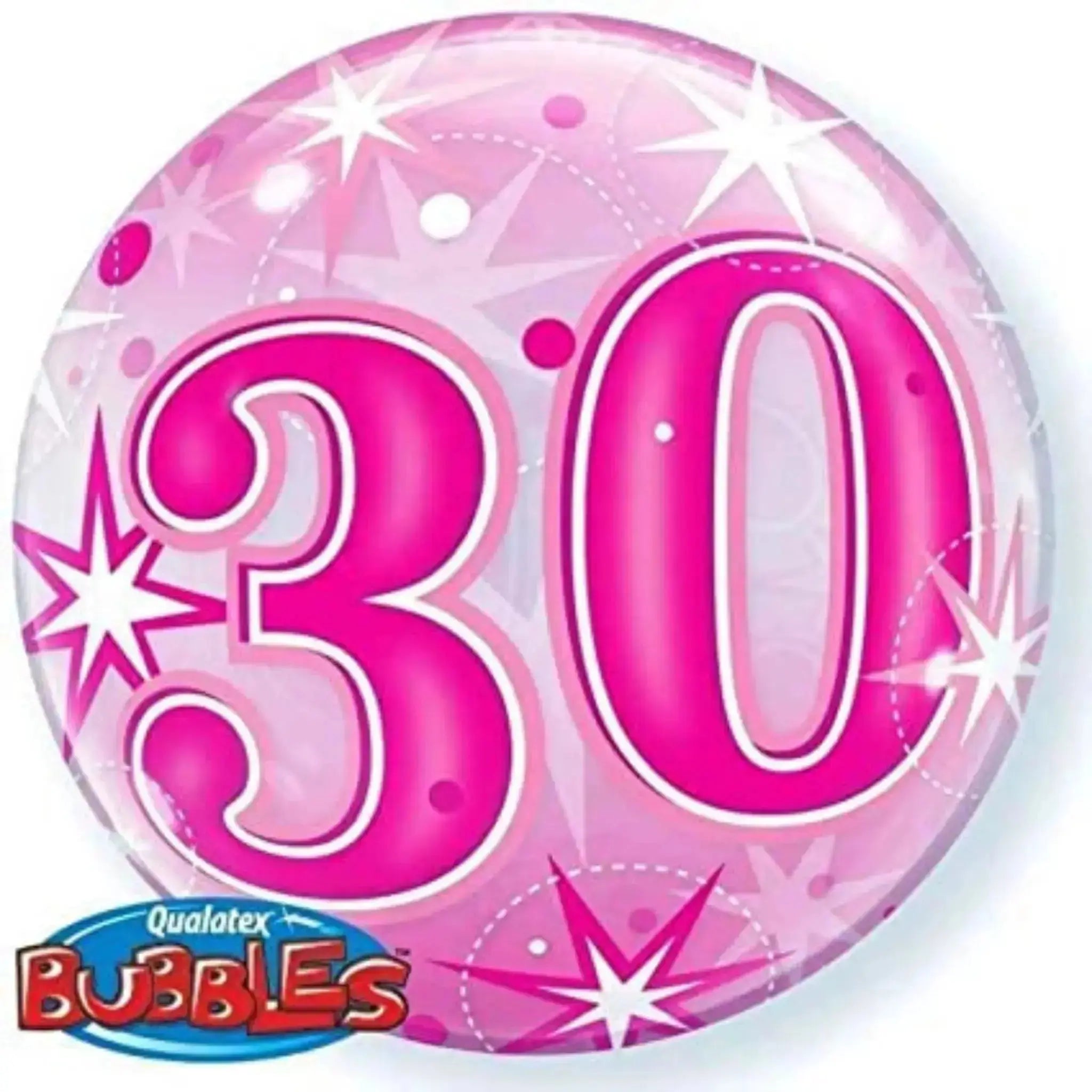 Pink Starburst, Age 30 Balloon | The Party Hut
