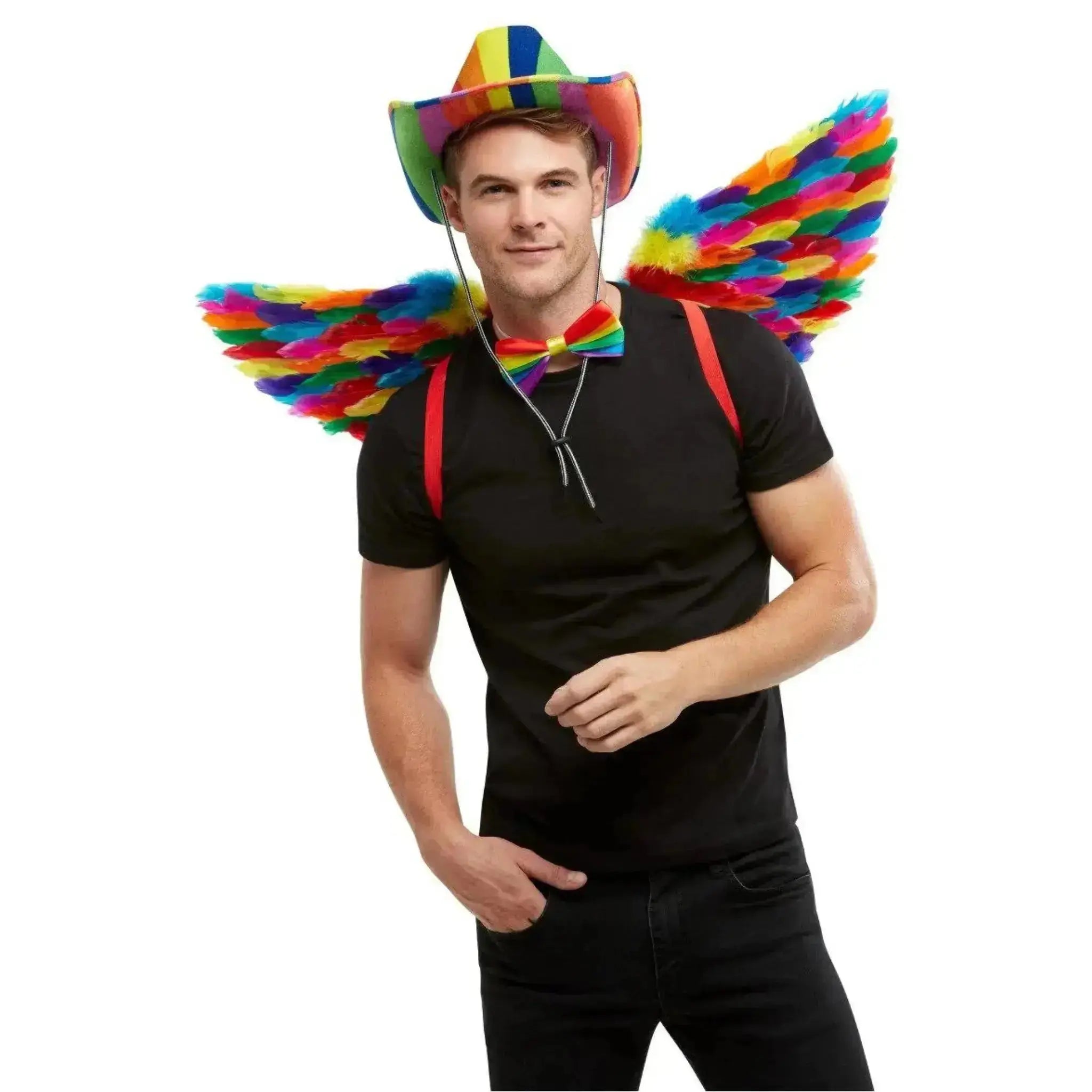 Rainbow Feather Wings | The Party Hut