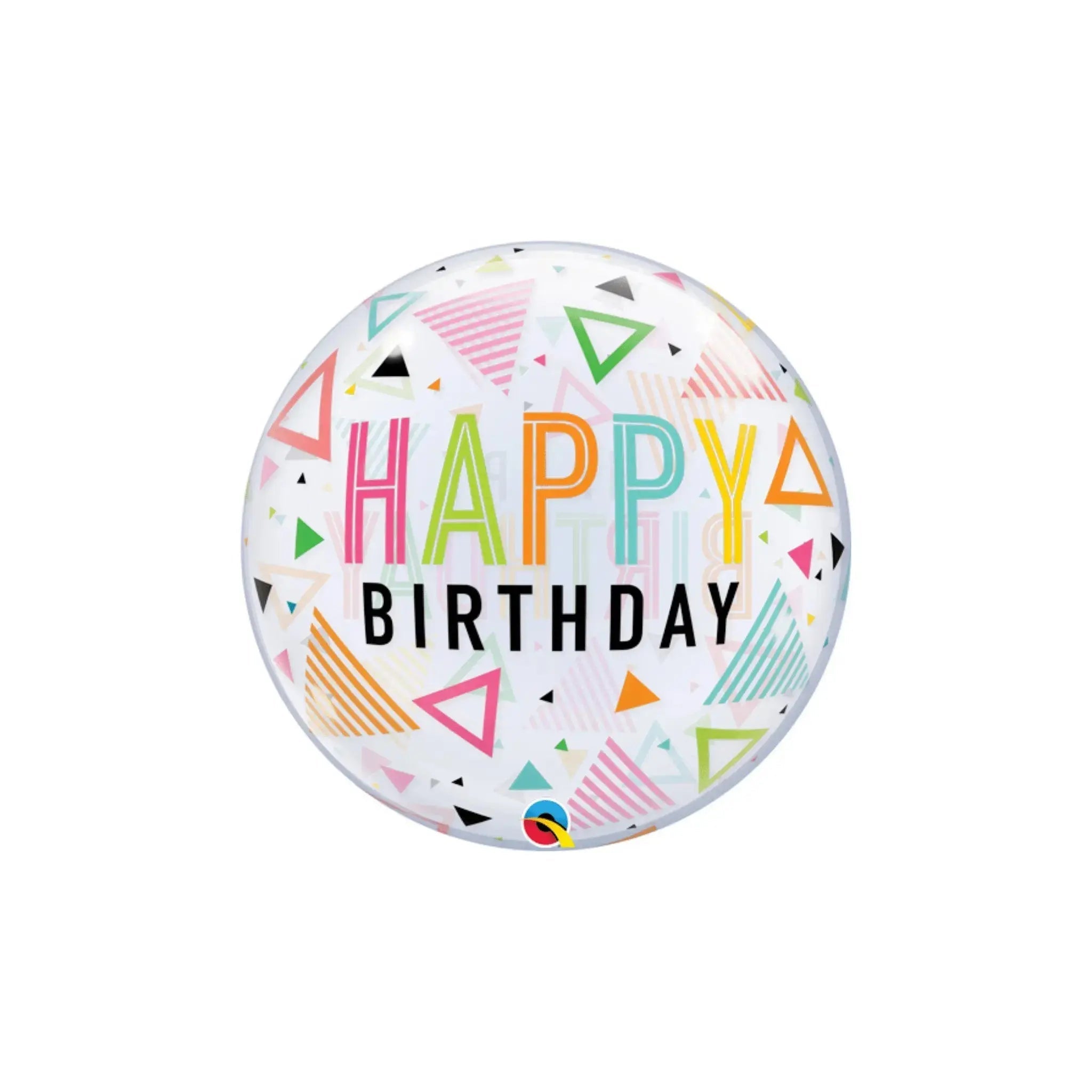 Rainbow Triangles Birthday Bubble Balloon 🎉 | The Party Hut