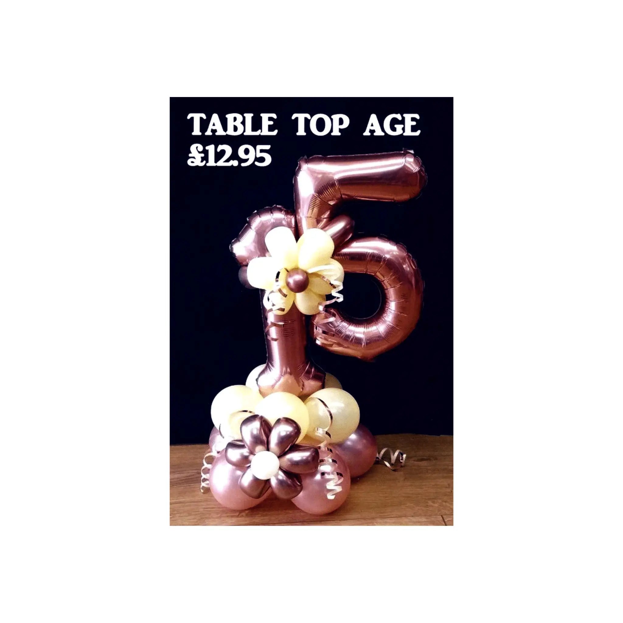 Table Top Age Balloon Display | The Party Hut