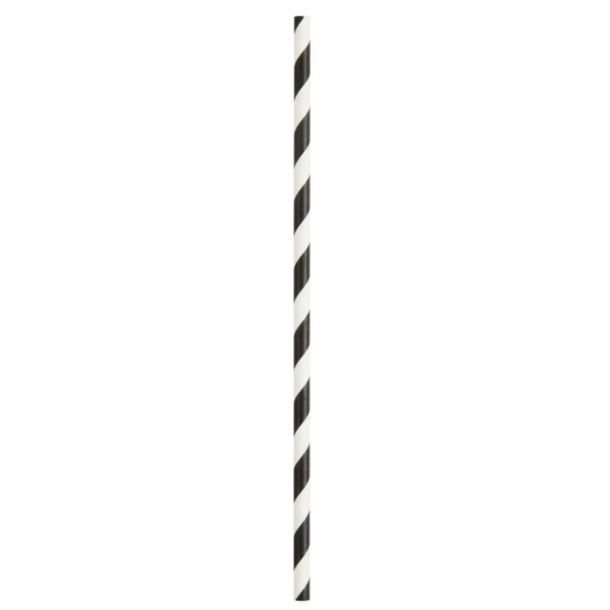 Black Sparkle Eco-Friendly Cardboard Straws - 10 Pack