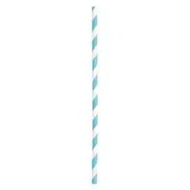 Blue Eco-Friendly Cardboard Straws - 10 Pack