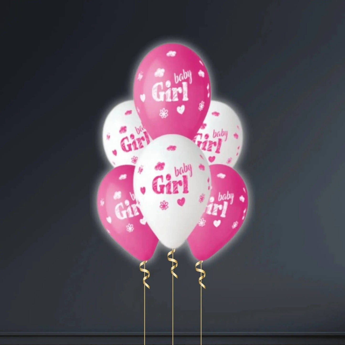 13" Baby Girl Latex Balloon Bouquet | The Party Hut Cheltenham