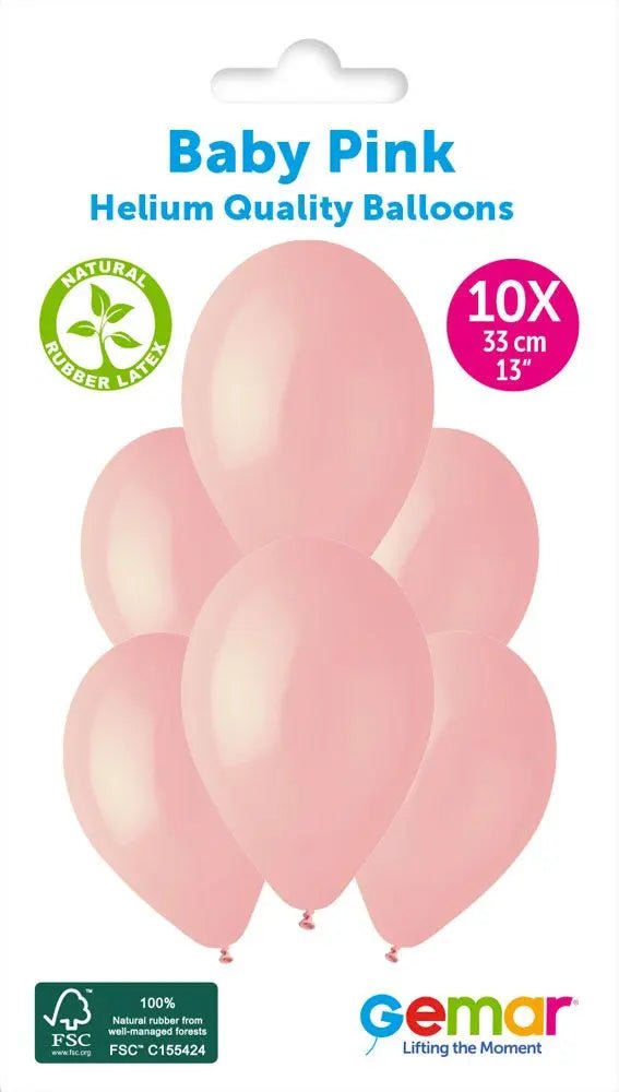 13" Baby Pink Balloons, Pack of 10 | The Party Hut