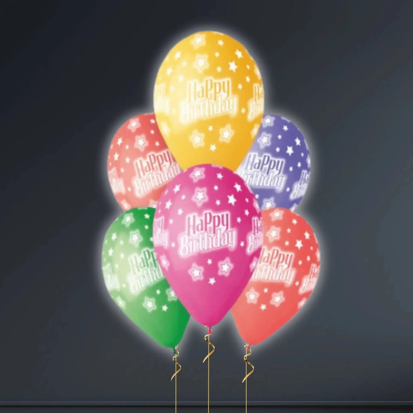 13" Happy Birthday Star Balloon Bouquet | The Party Hut Cheltenham