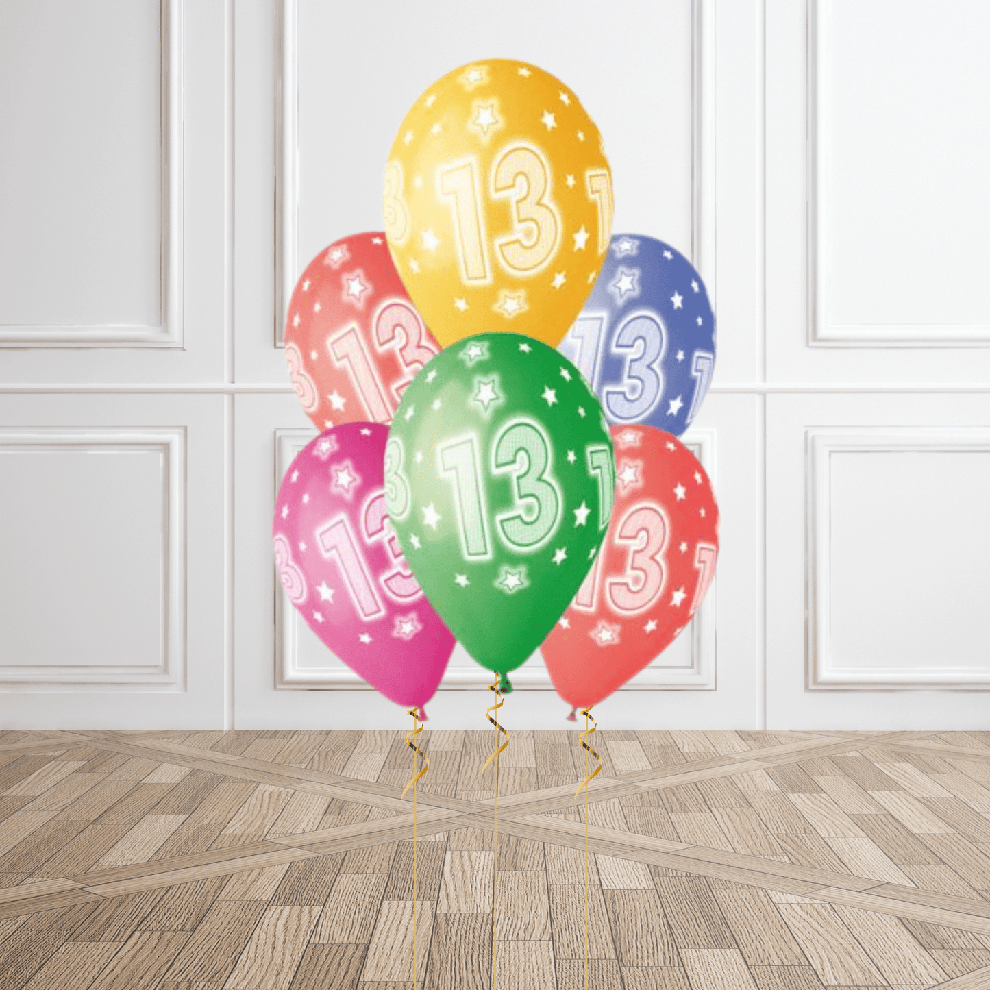 13th Birthday Party Balloons – Pack of 6 with Helium Option | The Party Hut