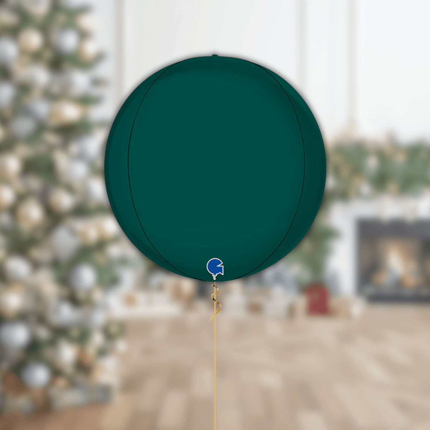 15 - Inch Satin Emerald Green Globe Foil Balloon | The Party Hut