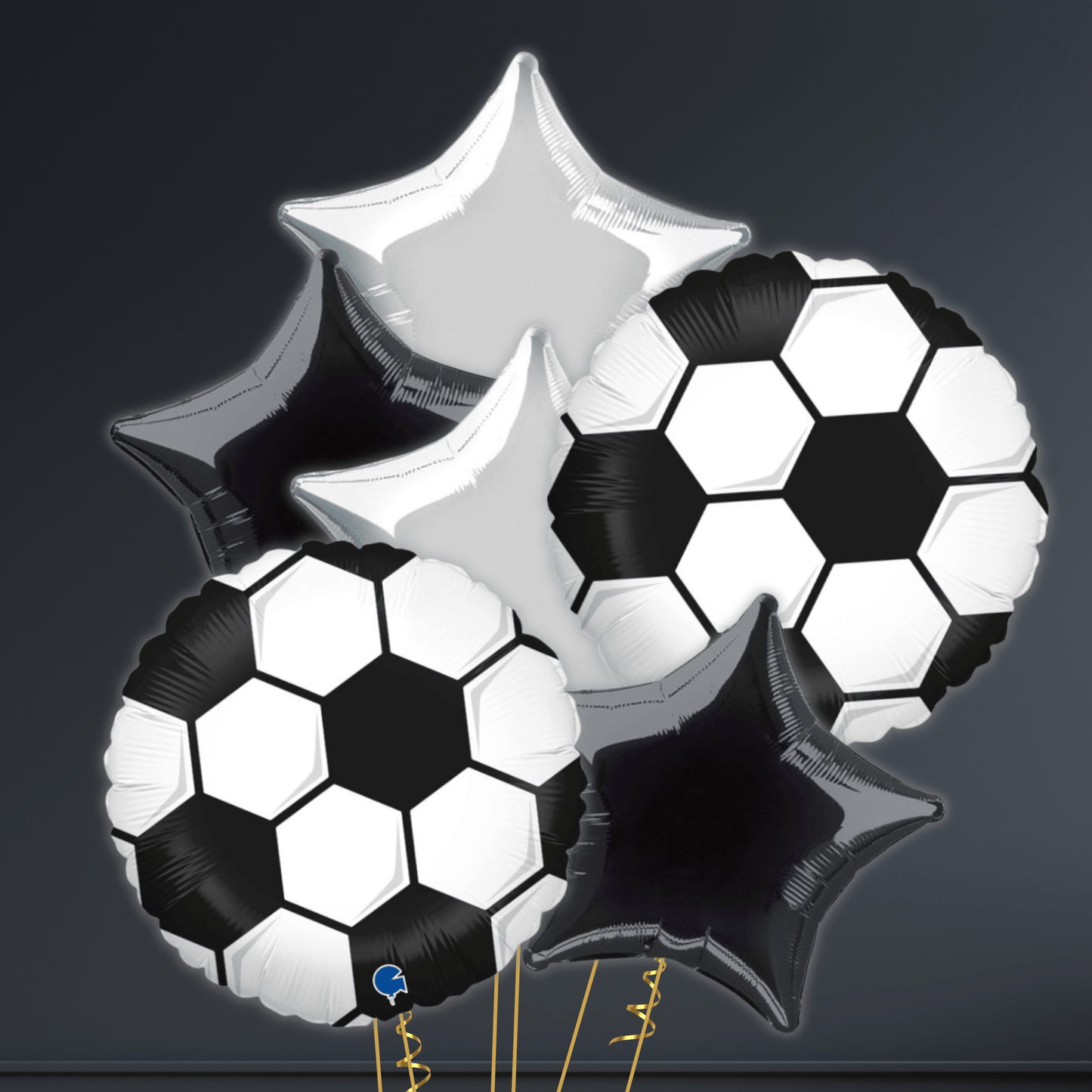 18" Black and White Football Foil Balloon | The Party Hut