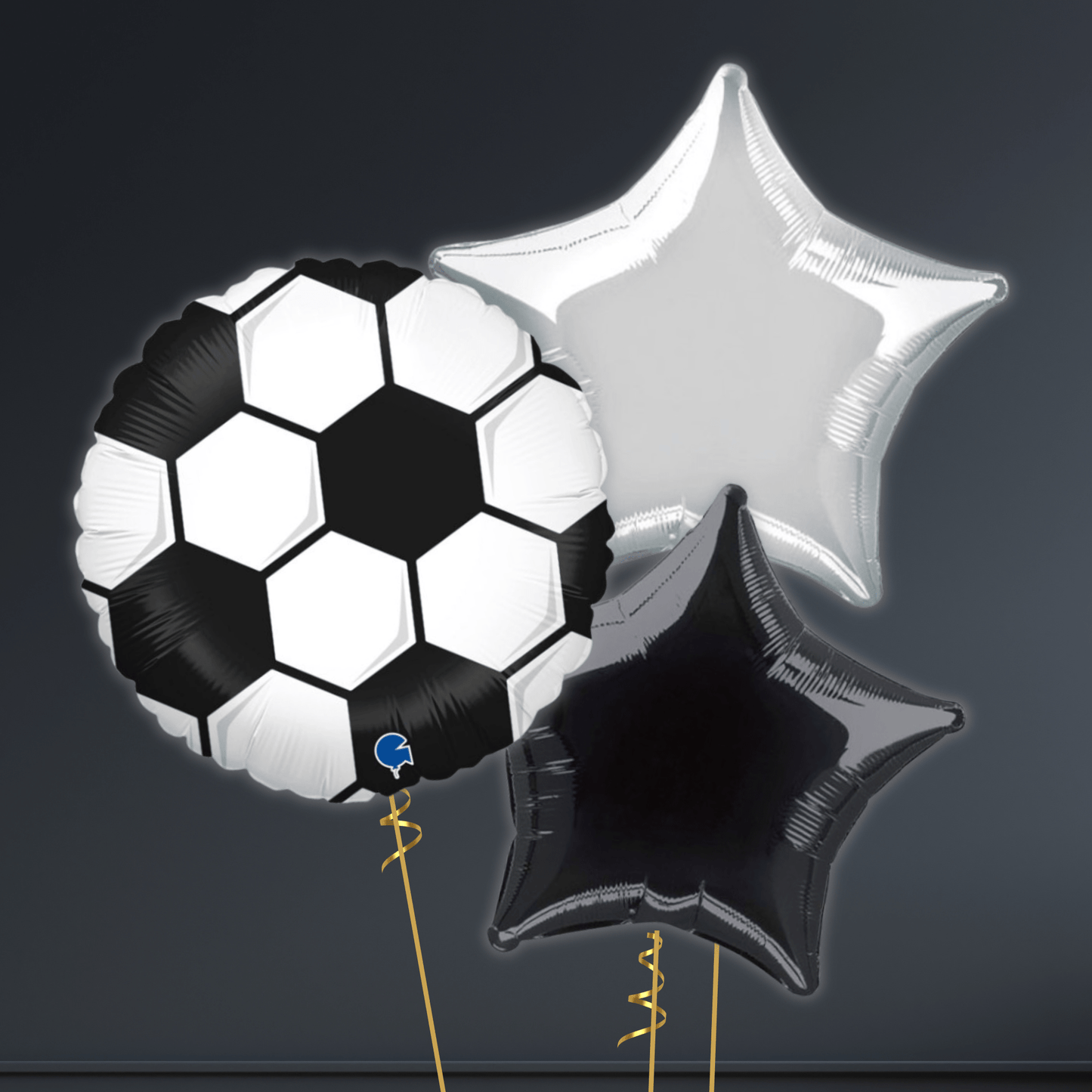 18" Black and White Football Foil Balloon | The Party Hut