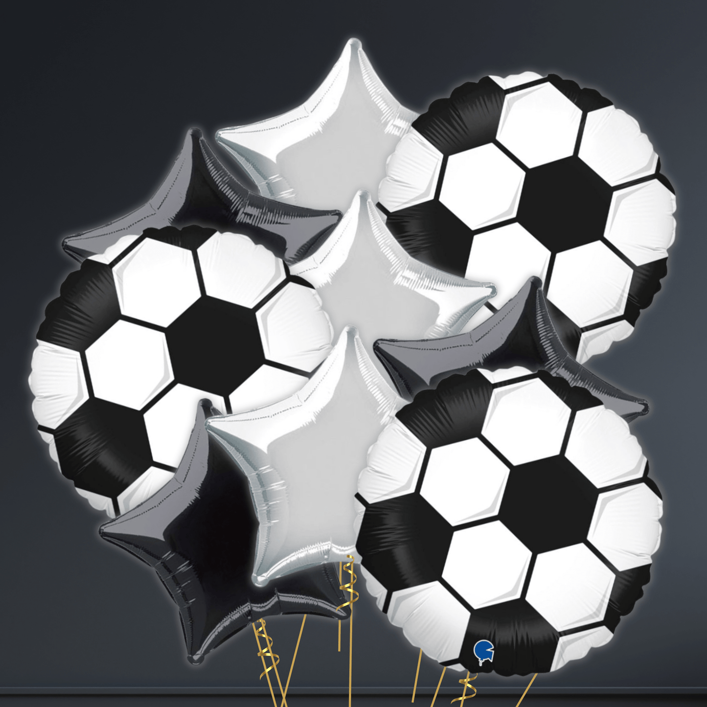 18" Black and White Football Foil Balloon | The Party Hut