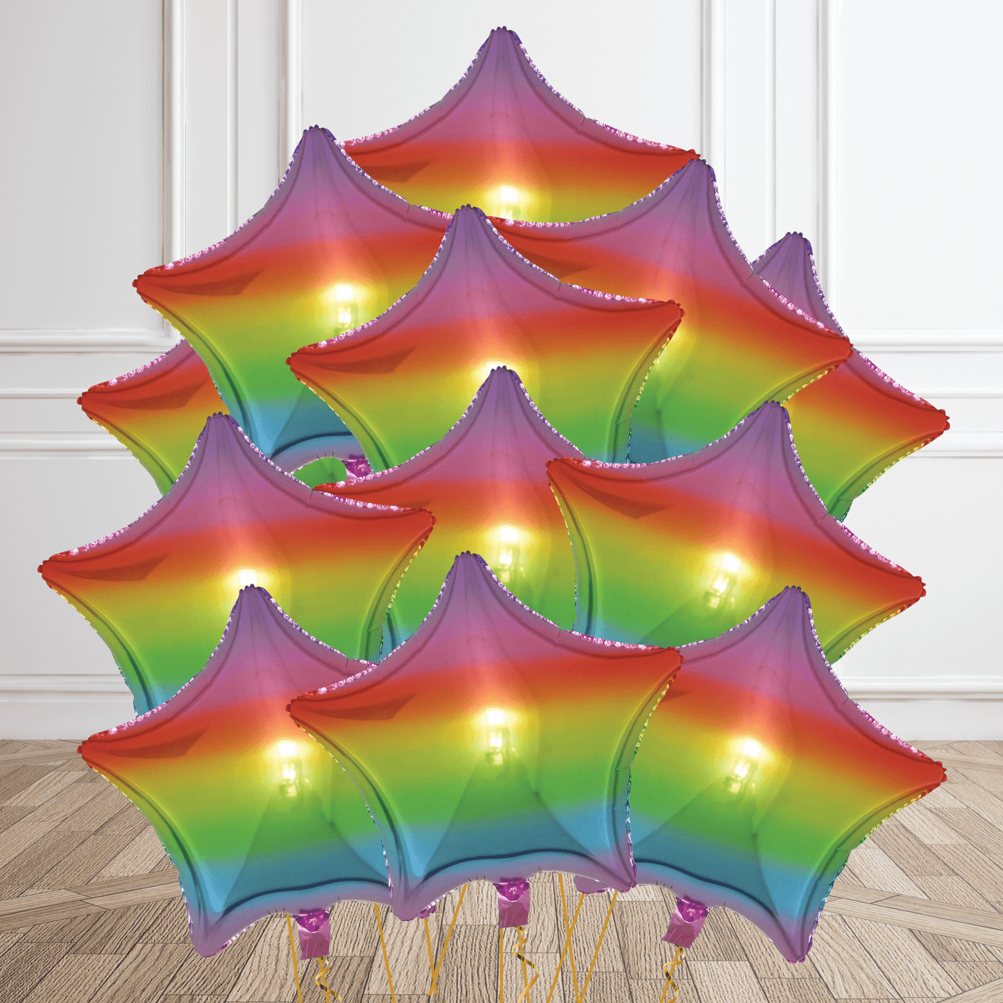 18" Gradient Rainbow Foil Star Balloon | The Party Hut