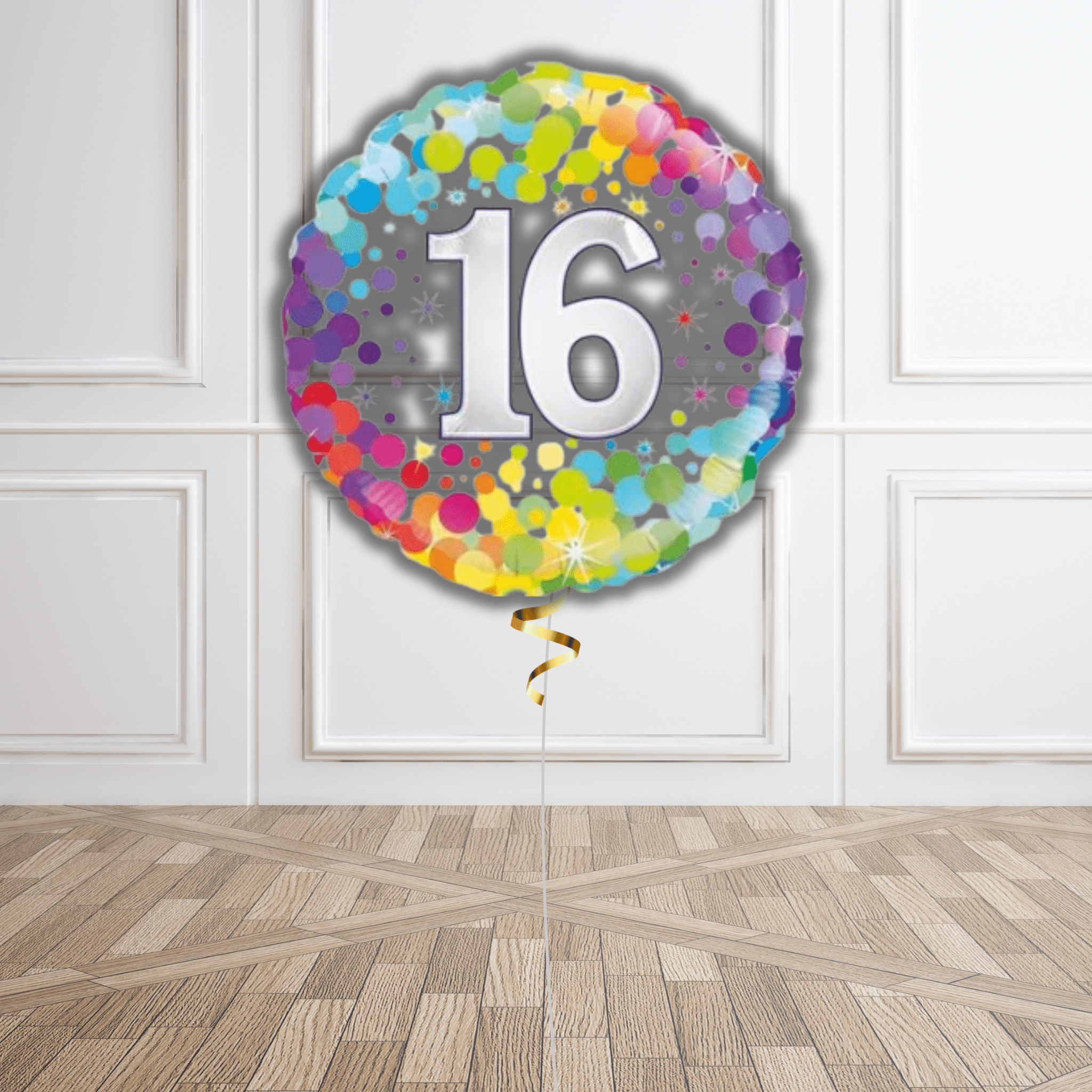 18 - Inch 16th Colourful Confetti Birthday Balloon | The Party Hut