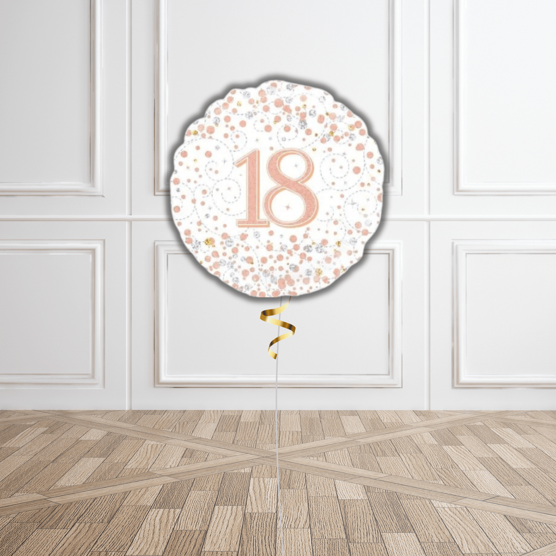 Sparkling Rose Gold 18th Birthday Balloon Bouquet