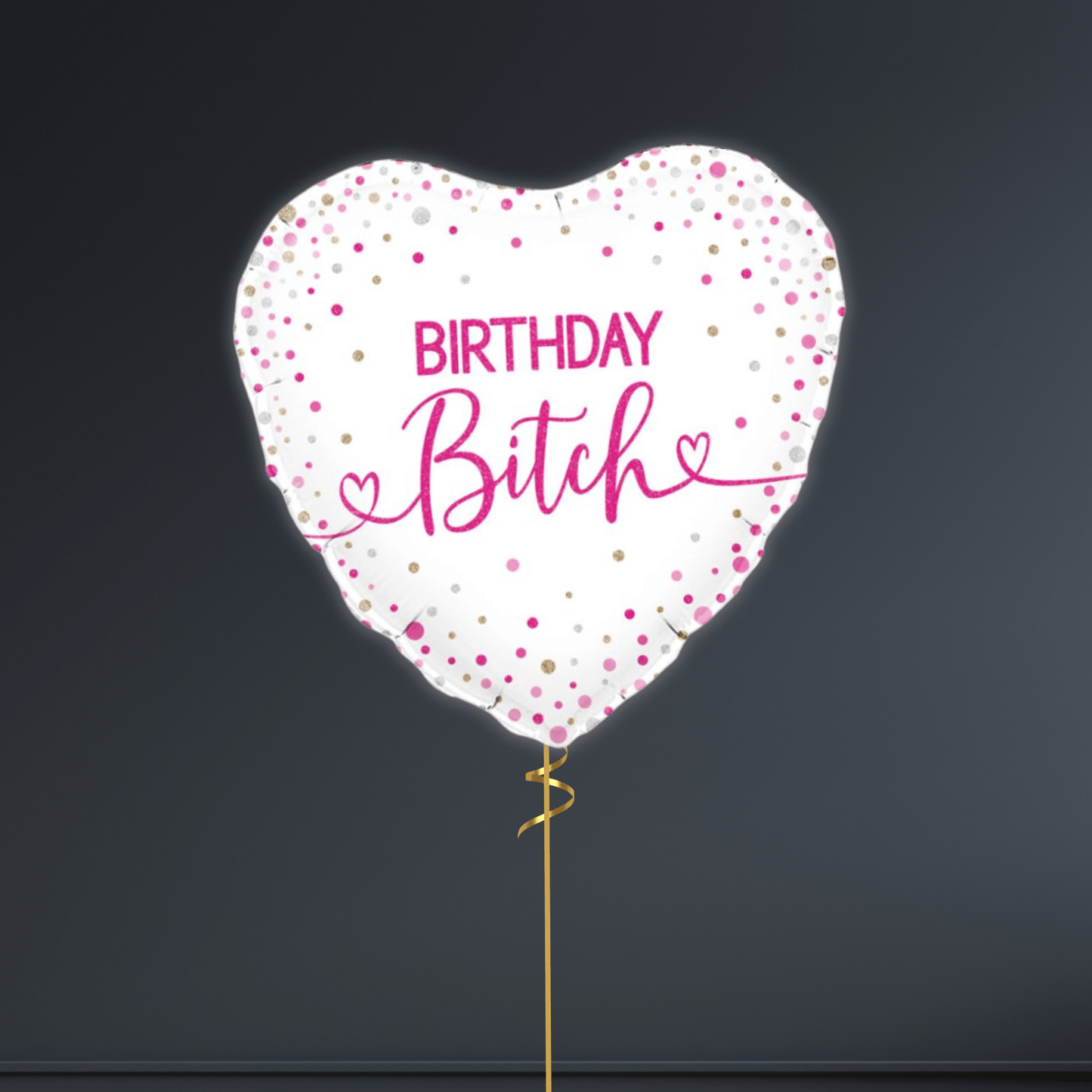 18 Inch Birthday Bitch Holographic Foil Balloon Bouquet | The Party Hut