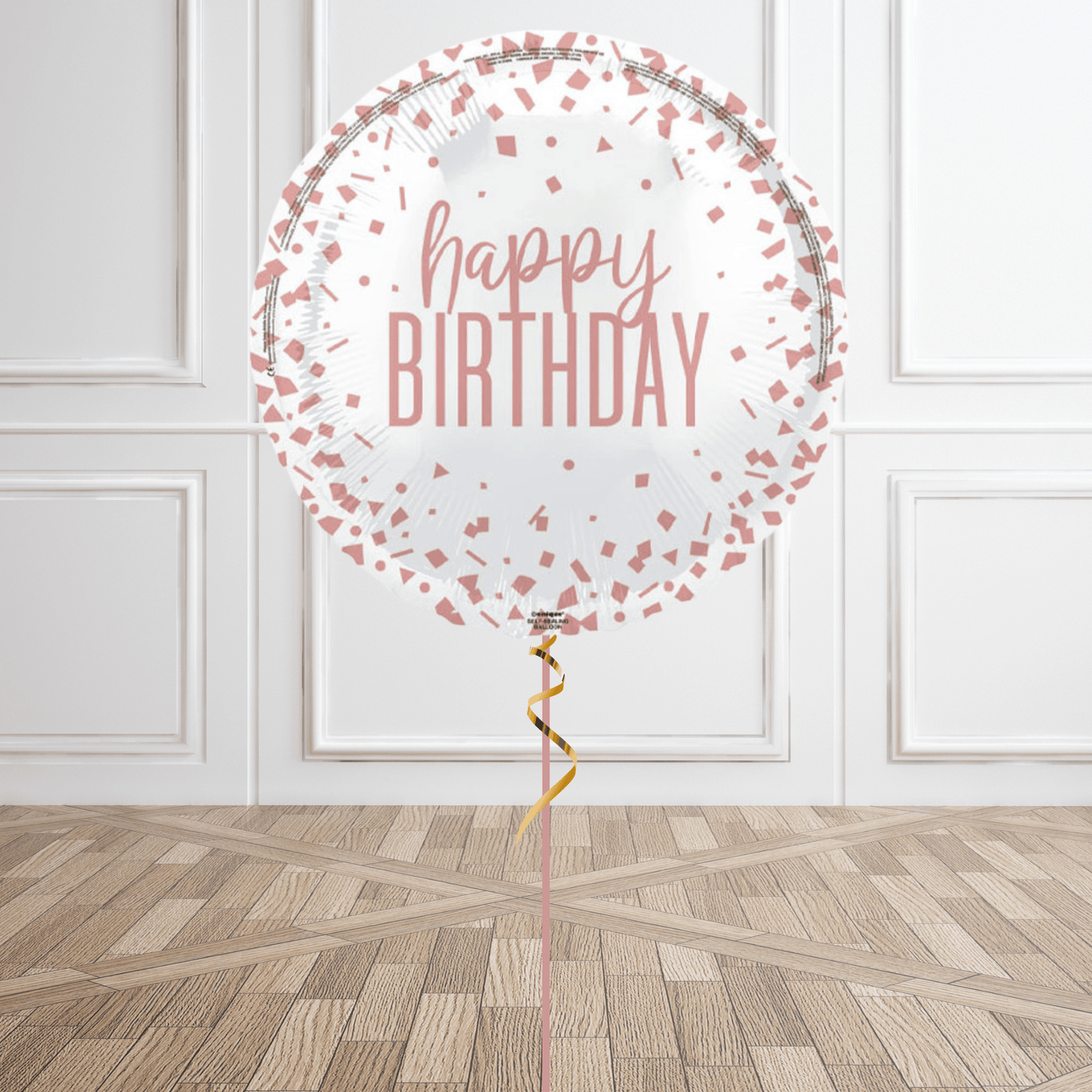 18 inch Birthday Rose Gold Confetti Foil Balloon | The Party Hut