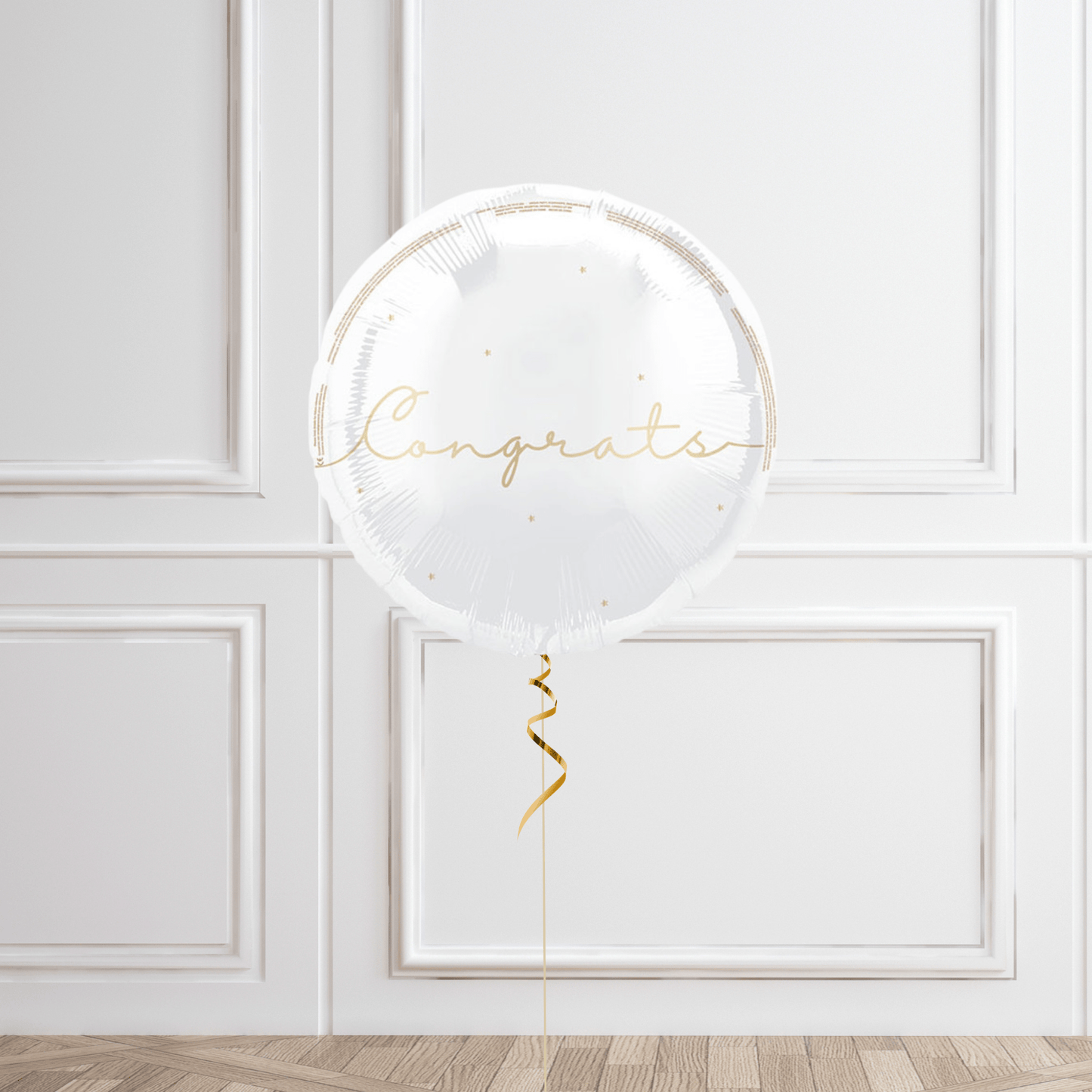 18 - Inch Congrats Gold Script Helium Balloon – Elegant Celebration Decor | The Party Hut