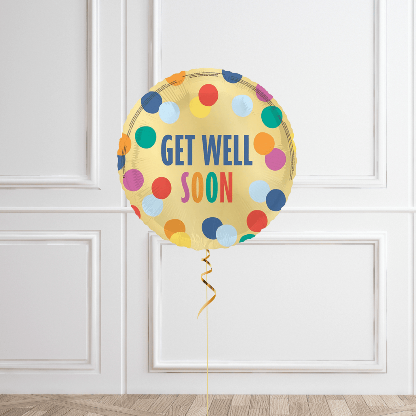 18 - Inch Get Well Soon Polka Dots Helium Balloon – Cheerful Recovery Gift | The Party Hut