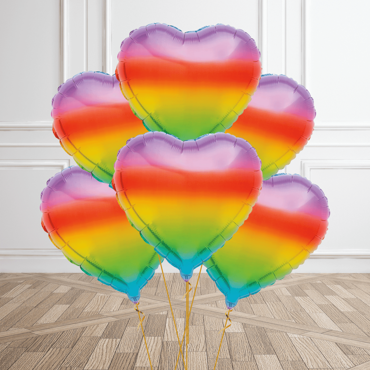 18 - Inch Gradient Rainbow Heart Foil Balloon | The Party Hut