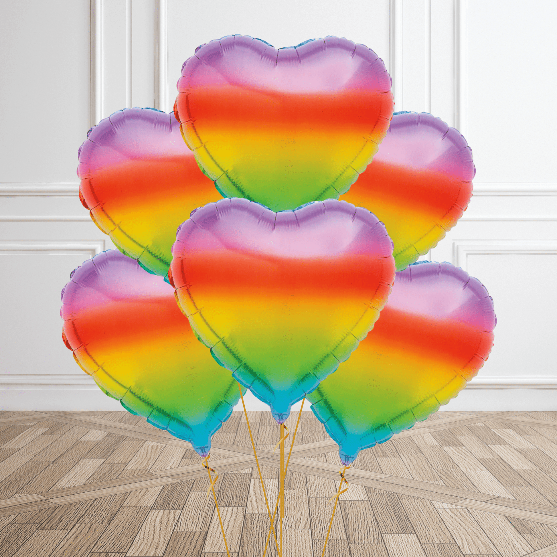 Rainbow Heart Foil Balloon Package