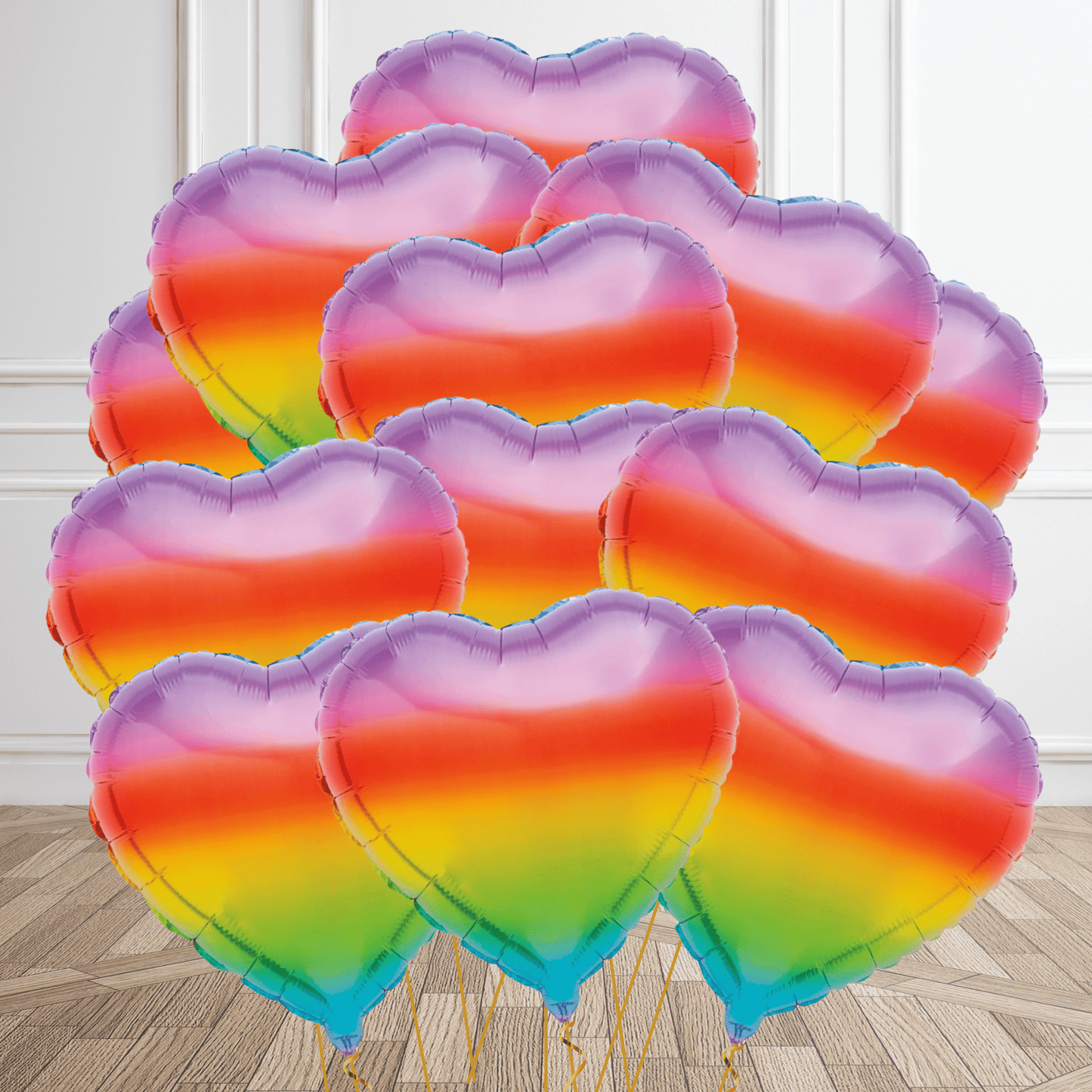 18 - Inch Gradient Rainbow Heart Foil Balloon | The Party Hut