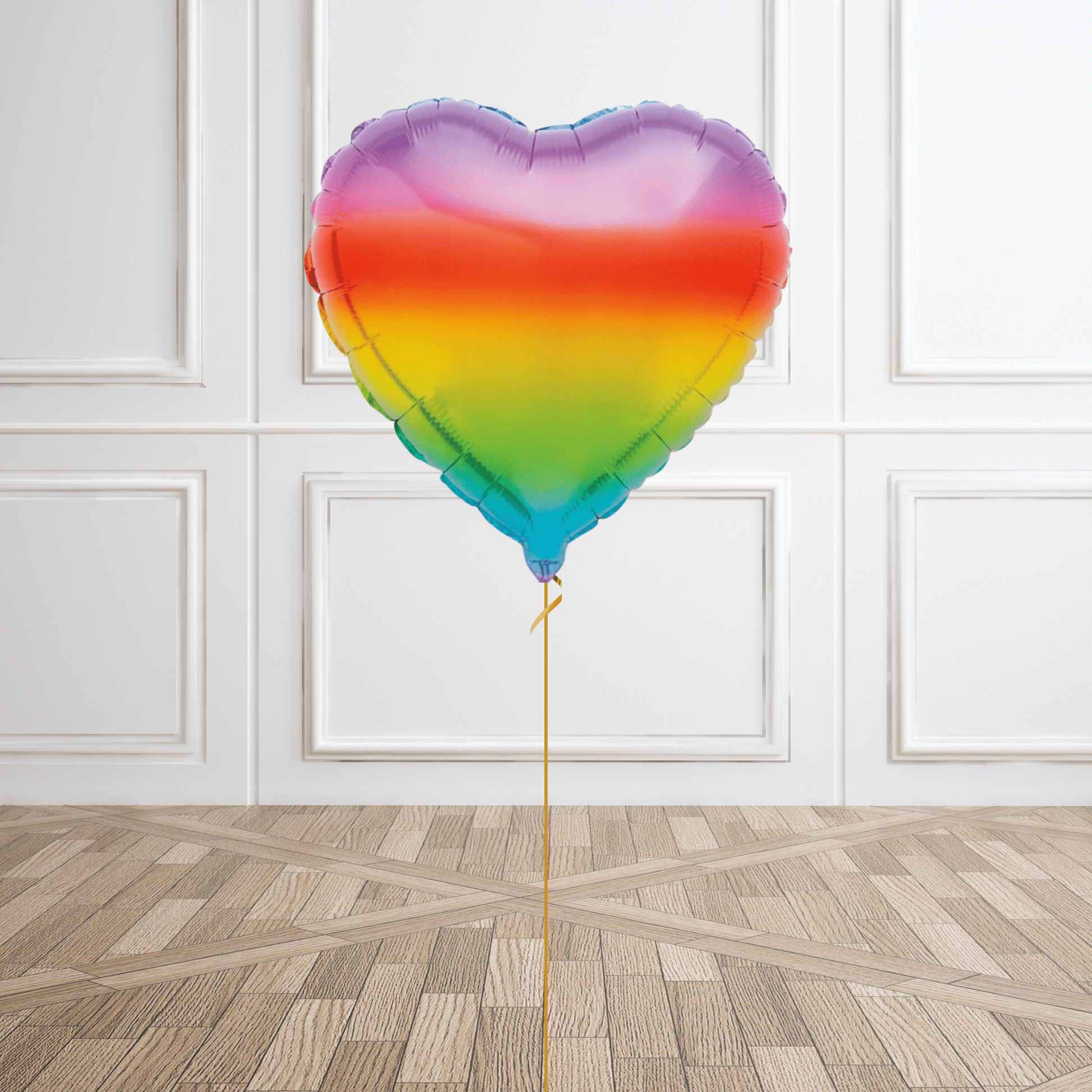 Rainbow Heart Foil Balloon Package